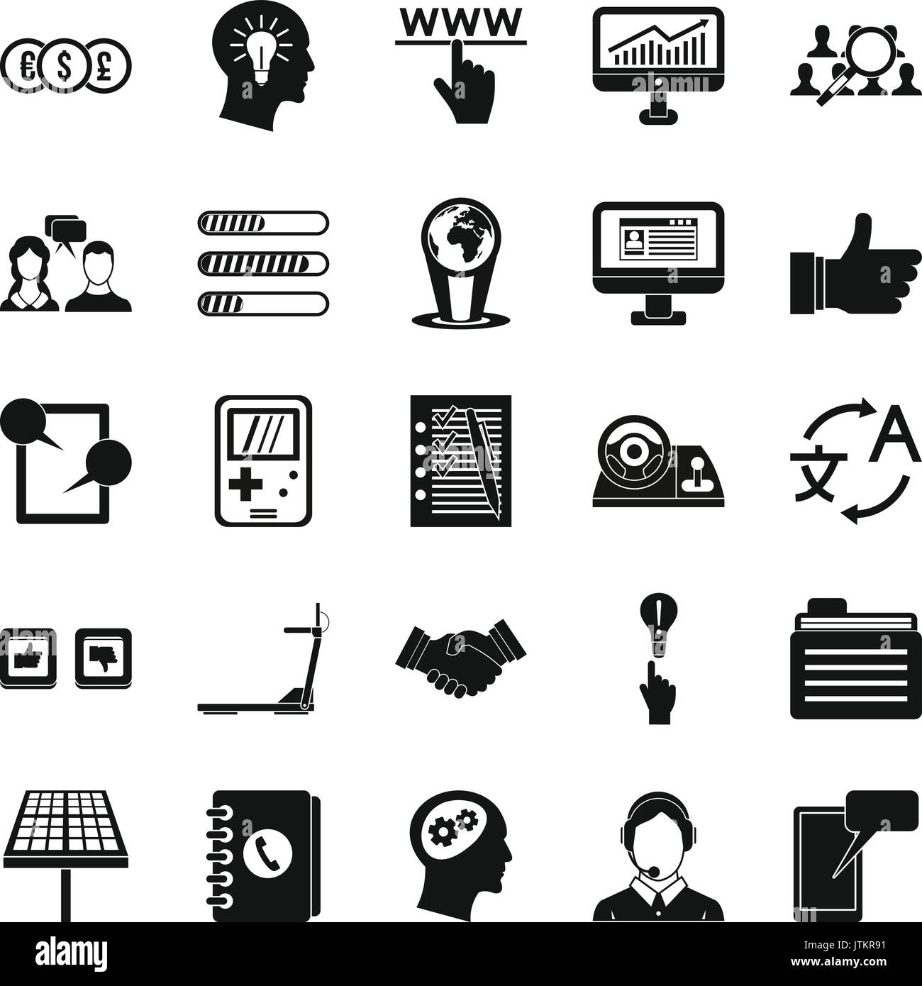 SEO interface icons set, simple style Stock Vector Image & Art - Alamy