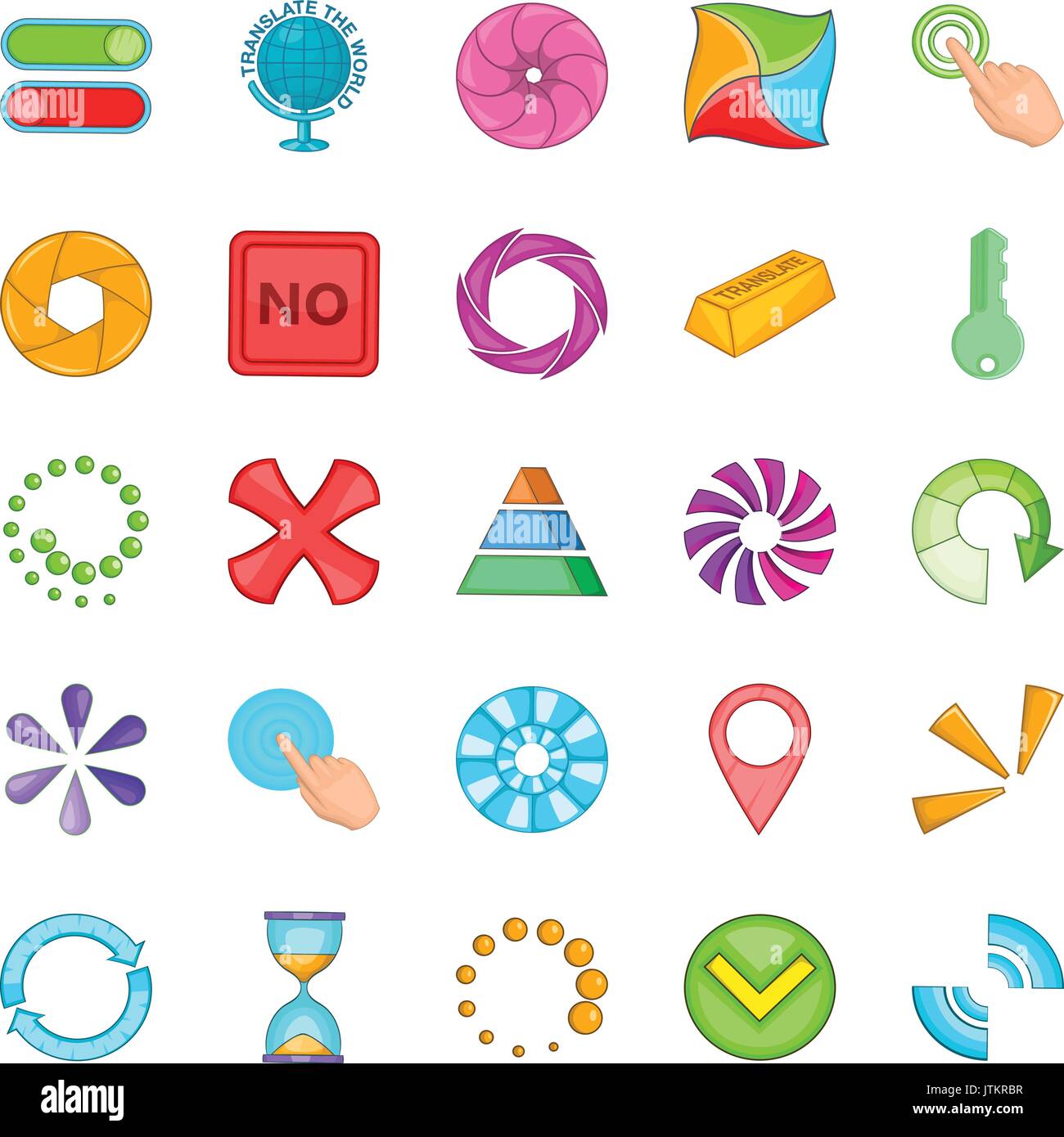 Button icons set, cartoon style Stock Vector Image & Art - Alamy
