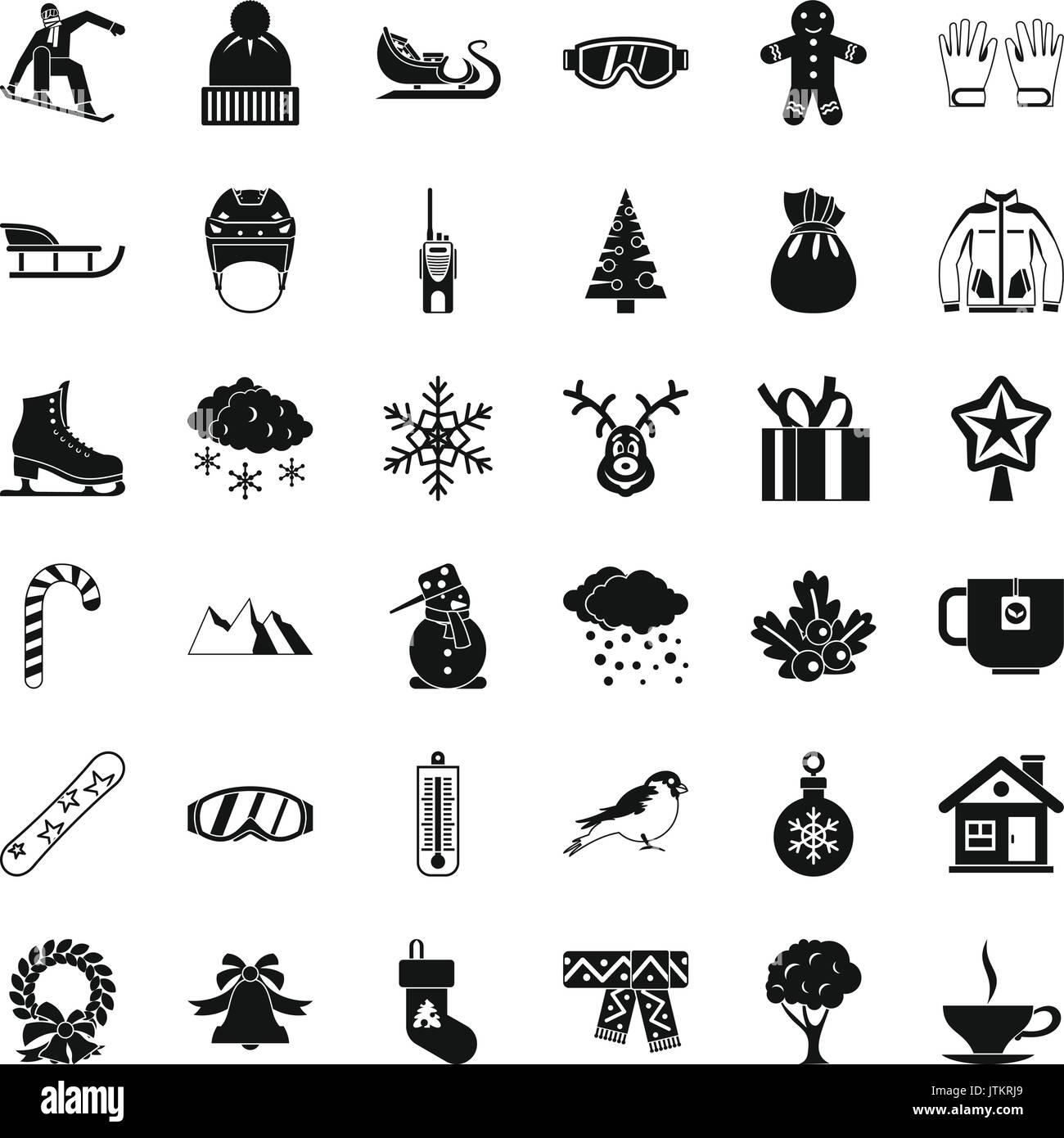 Cold winter icons set, simple style Stock Vector Image & Art - Alamy