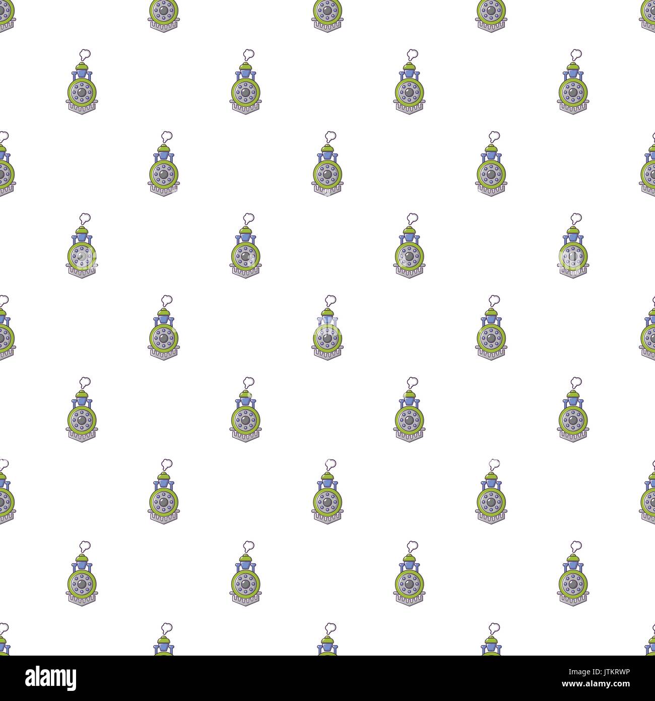Locomotive pattern seamless Stock Vector
