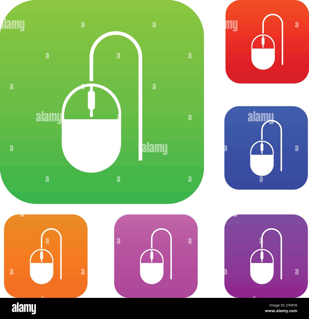 Computer mouse set collection Stock Vector Image & Art - Alamy