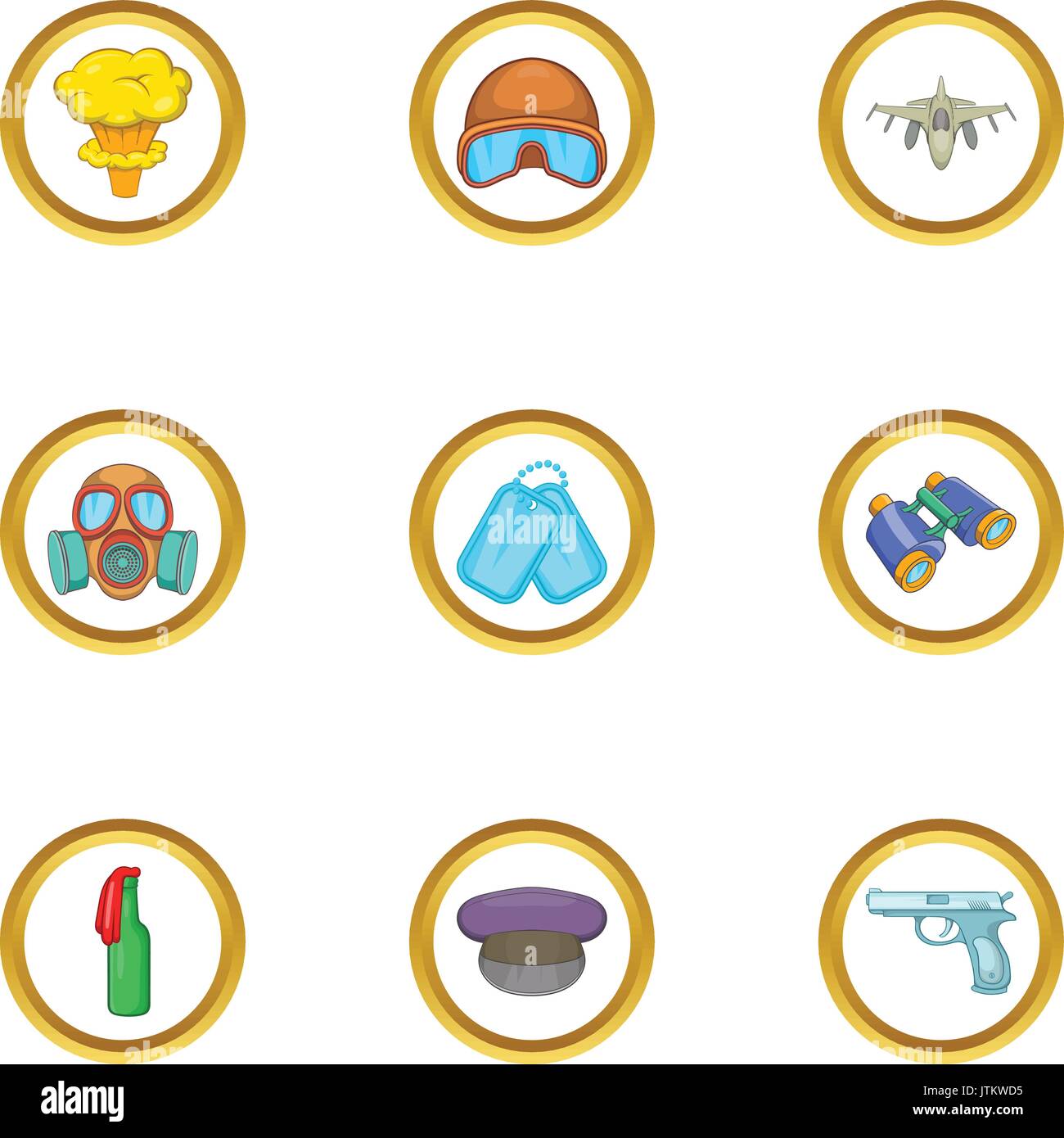 Guns icons set, cartoon style Stock Vector Image & Art - Alamy