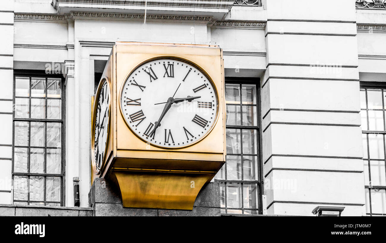 The Macy's Clock in New York City Stock Photo Alamy