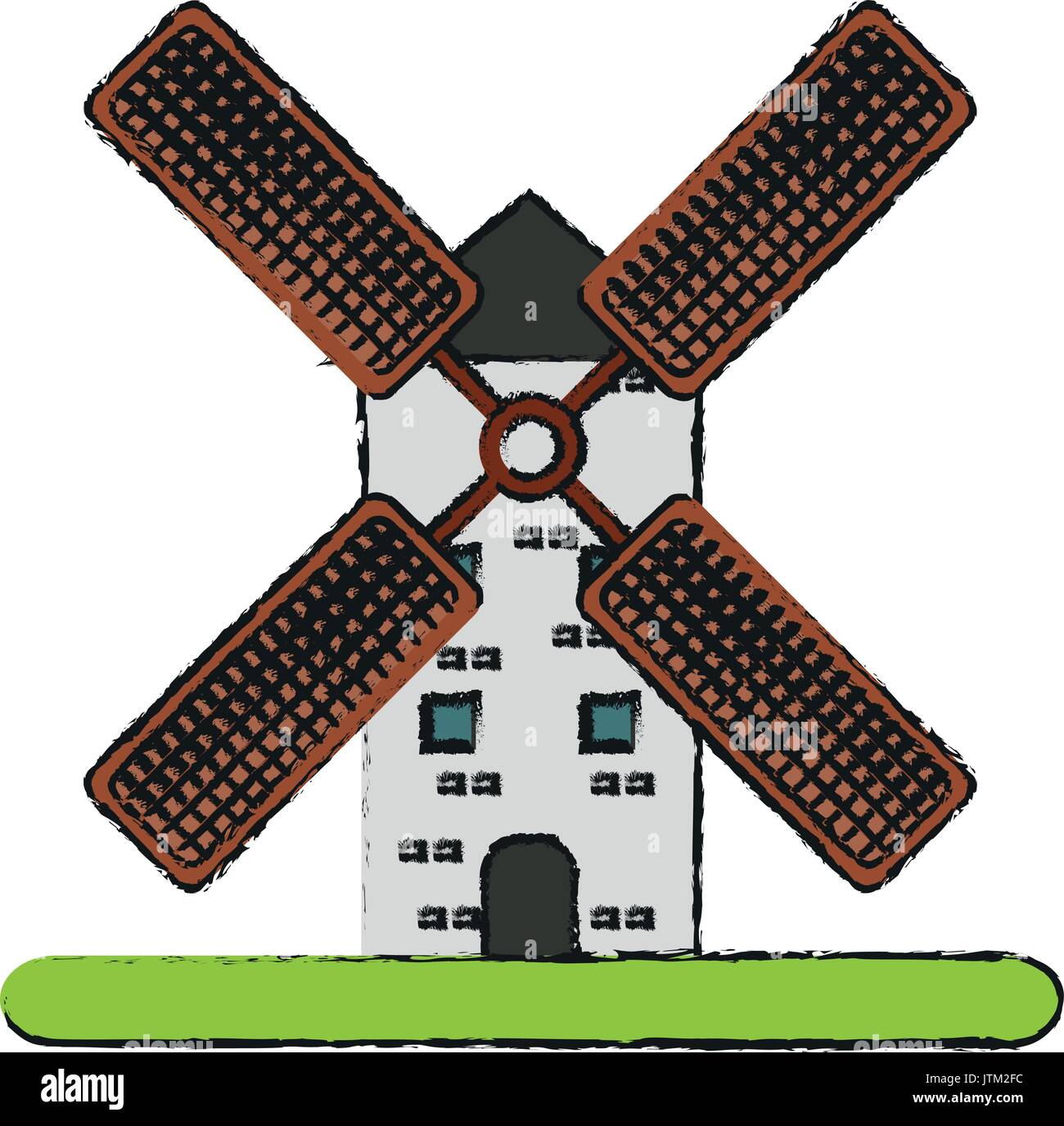 windmill vector illustration Stock Vector Image & Art - Alamy