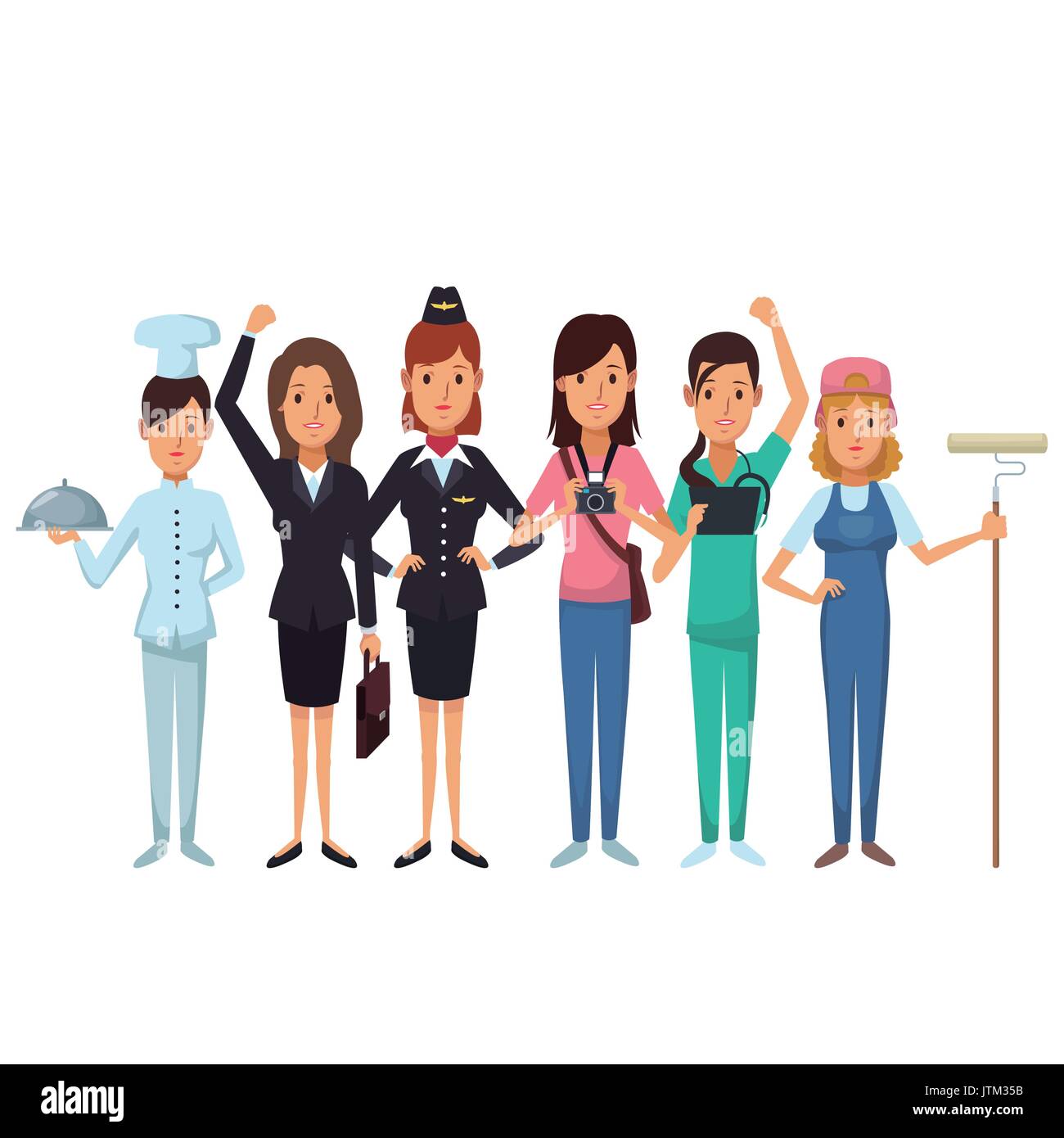 group of professionals clipart