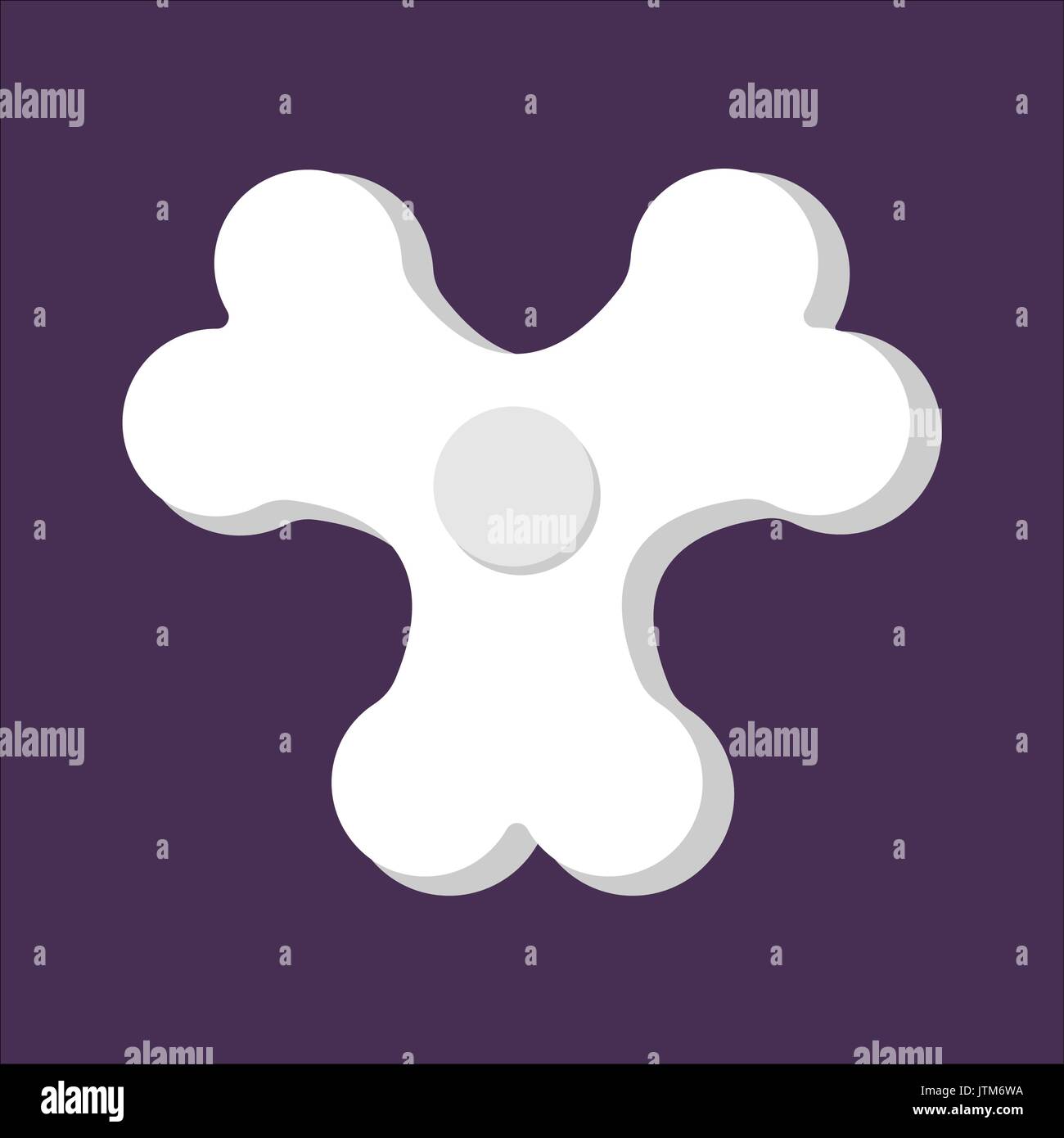 Spinner Bones Fidget finger toy. Halloween Anti Stress Hand Toy Stock Vector