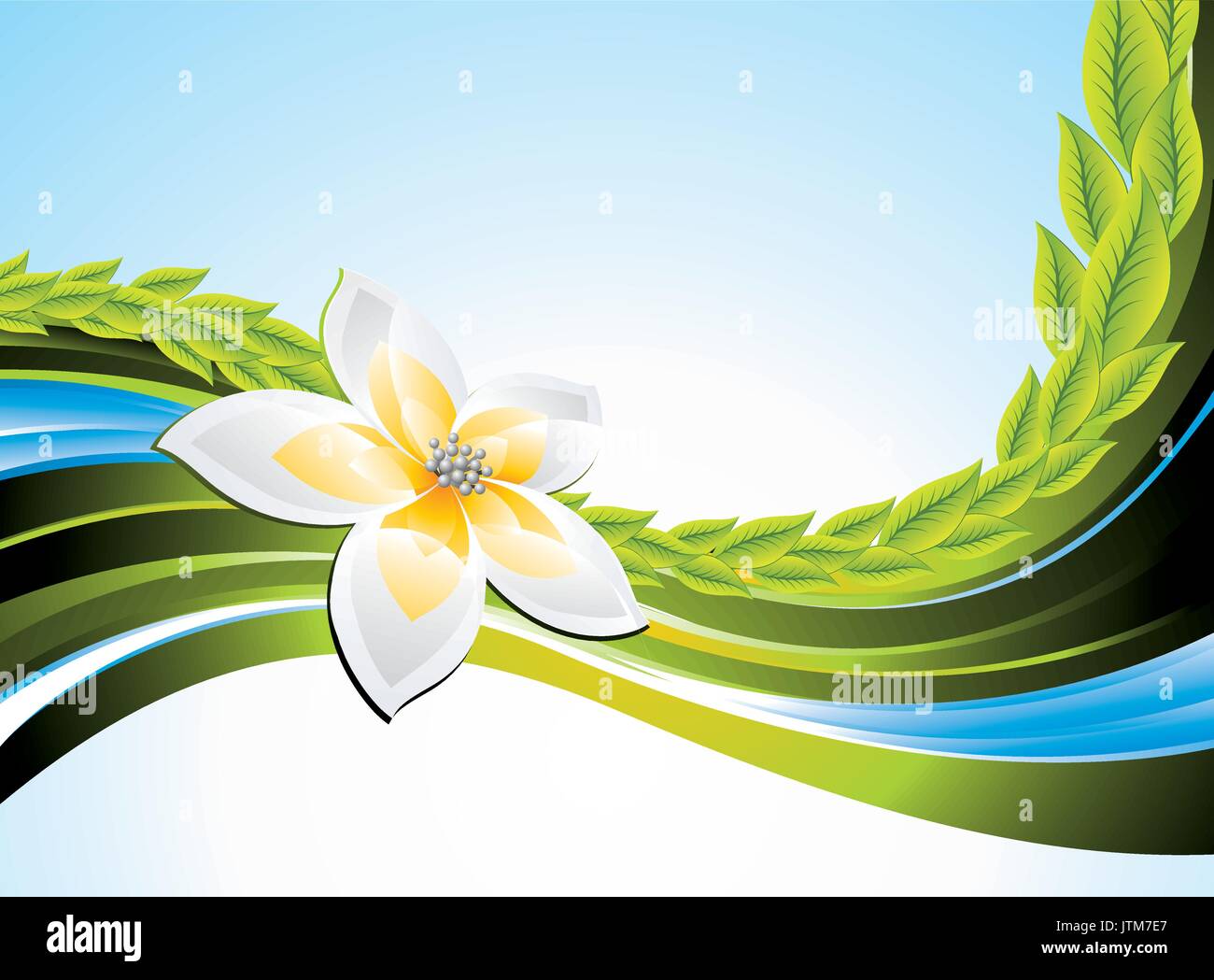 Vector background on a spring theme with flower Stock Vector Image ...
