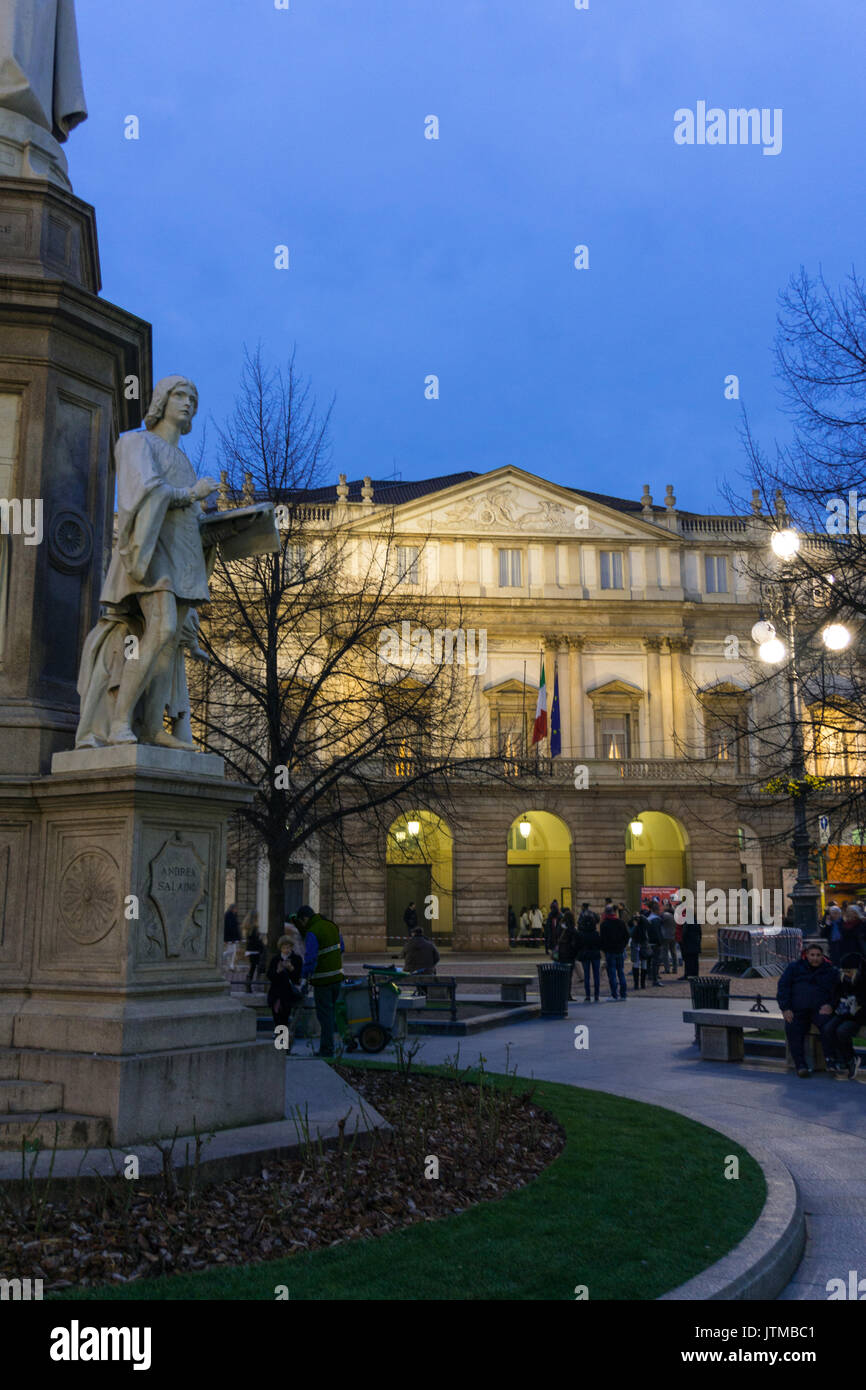 Italy, Lombardy, Milan, Teatro alla Scala Stock Photo