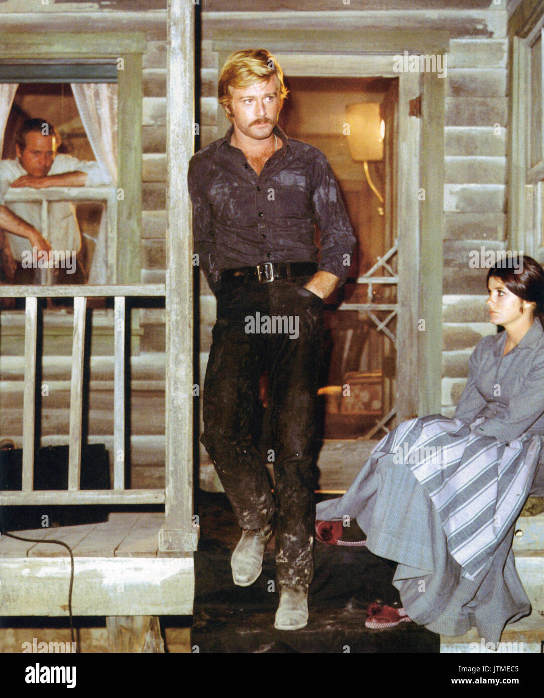Butch Cassidy And The Sundance Kid 1969 20th Century Fox Film With From Left Paul Newman Robert Redford Katharine Ross Stock Photo Alamy
