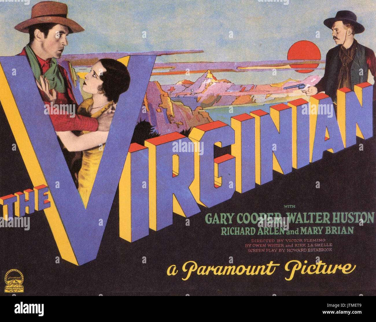 THE VIRGINIAN 1929 Paramount Pictures film with Gary Cooper Stock Photo
