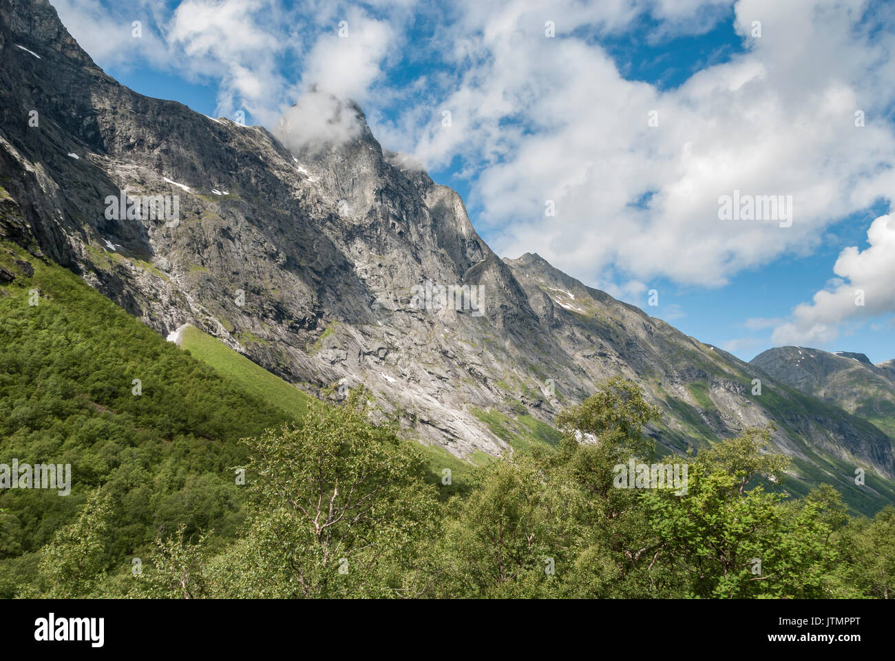 Norwegian mountains near Trollstigen Stock Photo