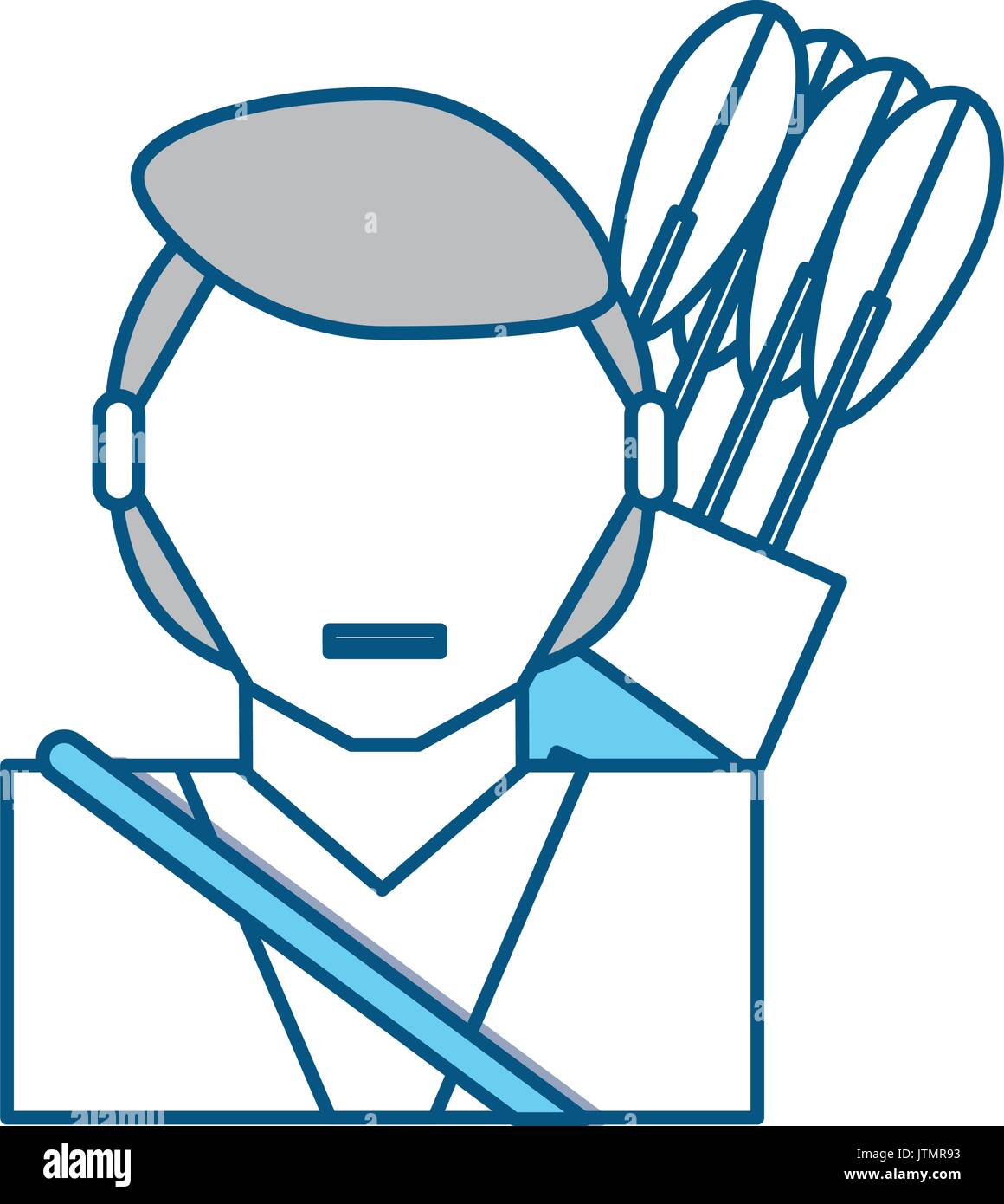 Man with bow arrows Stock Vector Image & Art Alamy