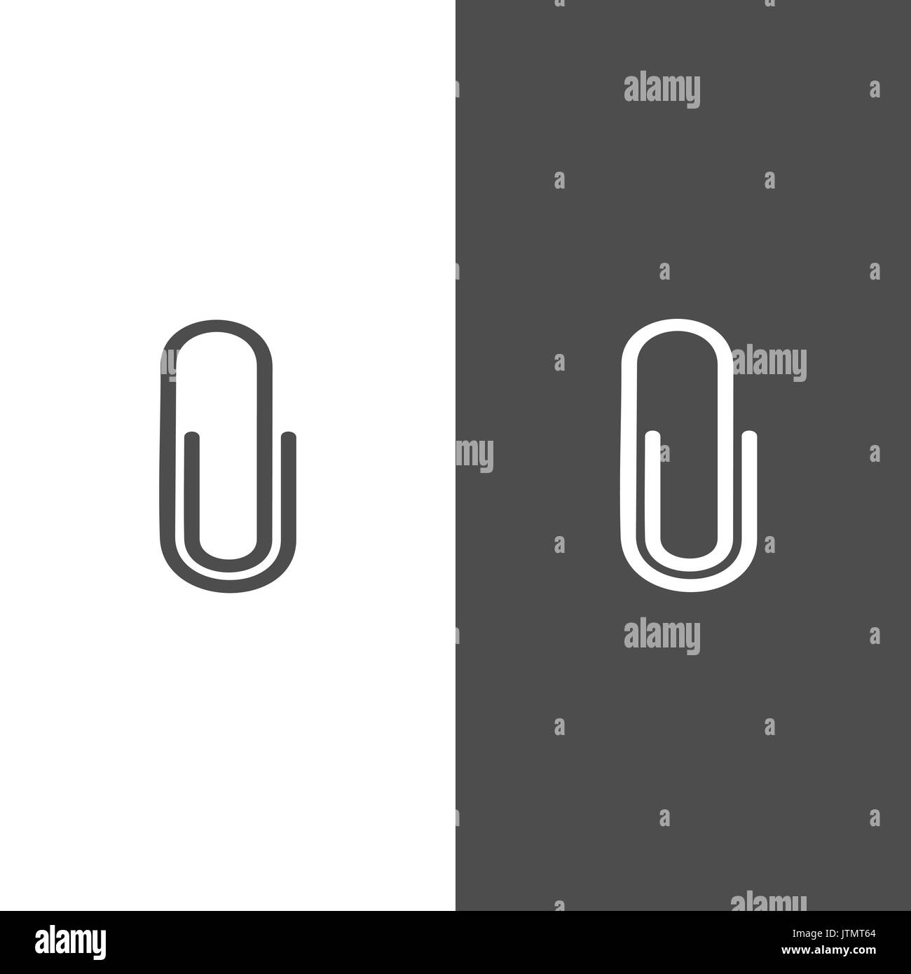 Clip icon on black and white background Stock Vector Image & Art - Alamy