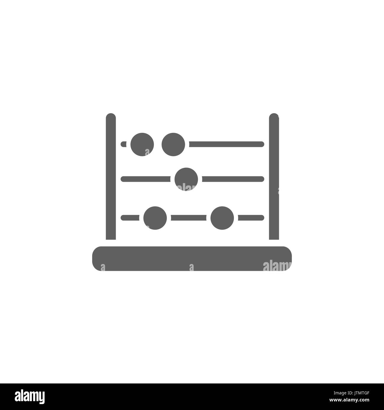 Dark abacus icon on a white background Stock Vector