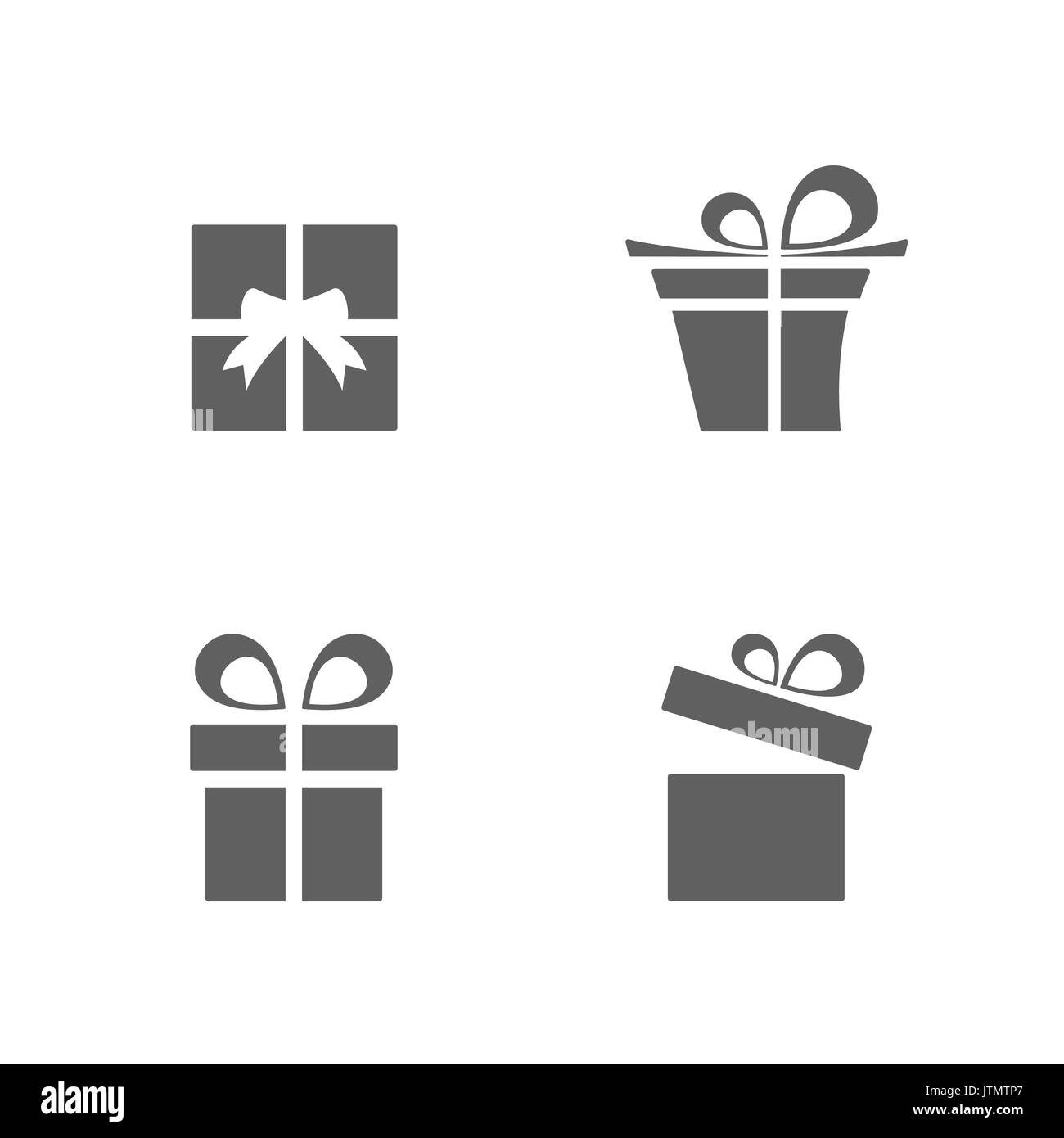 Isolated gifts icons set on white background Stock Vector