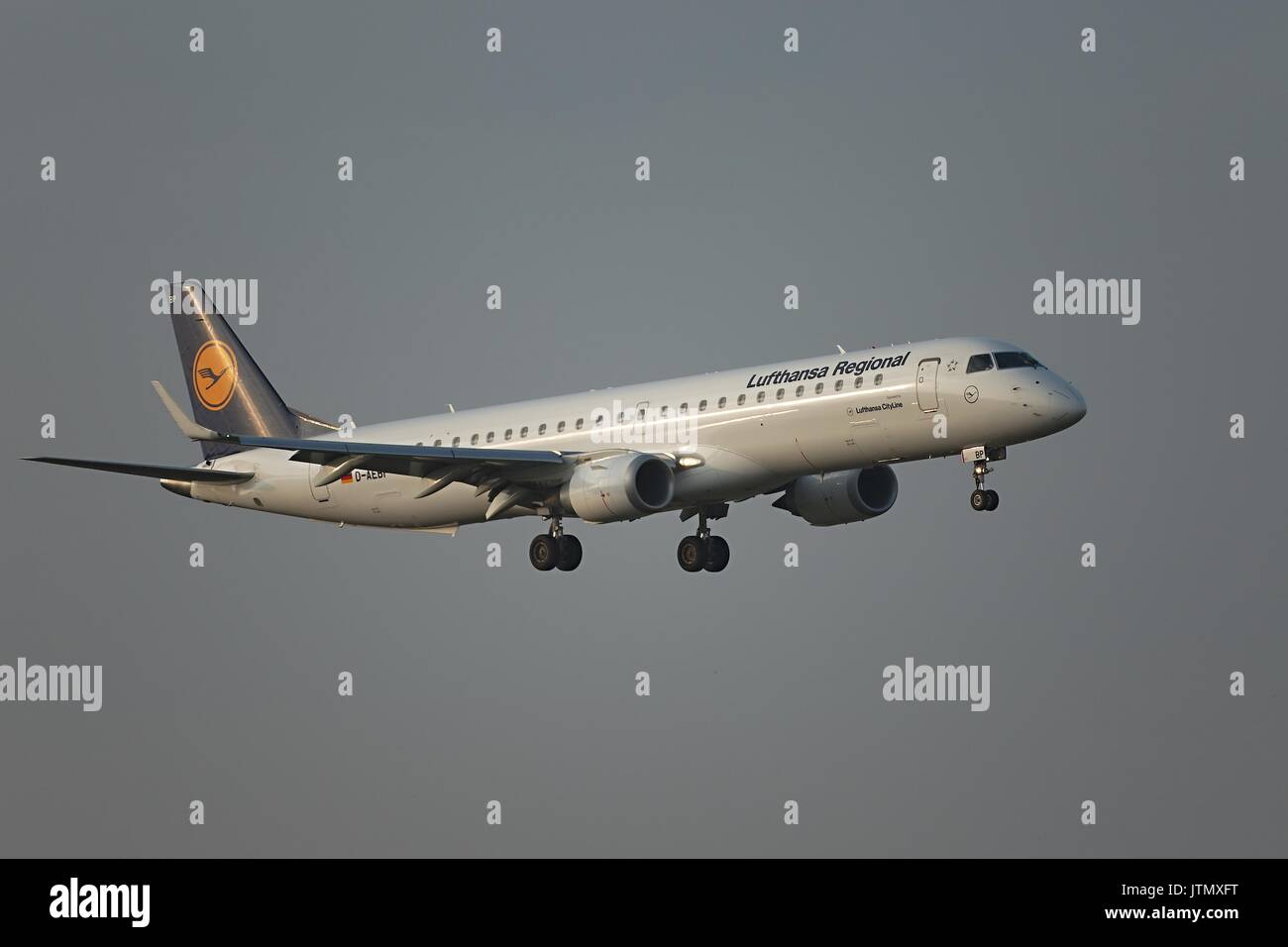 Airliner Touching Down Stock Photo