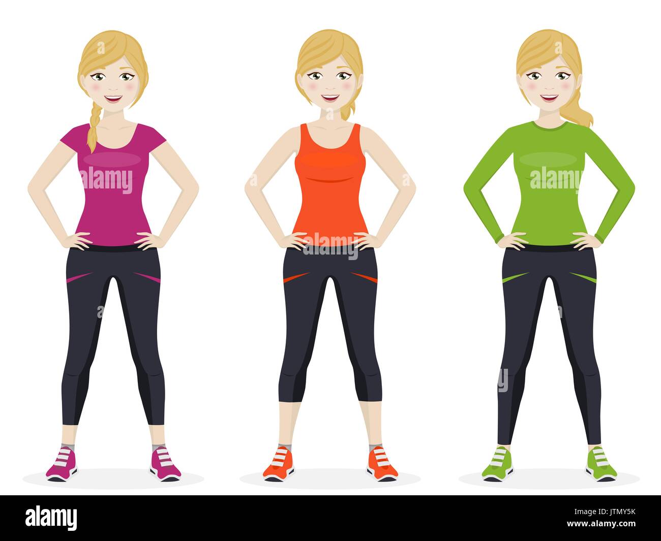 Woman exercise clothes Stock Vector Images - Alamy