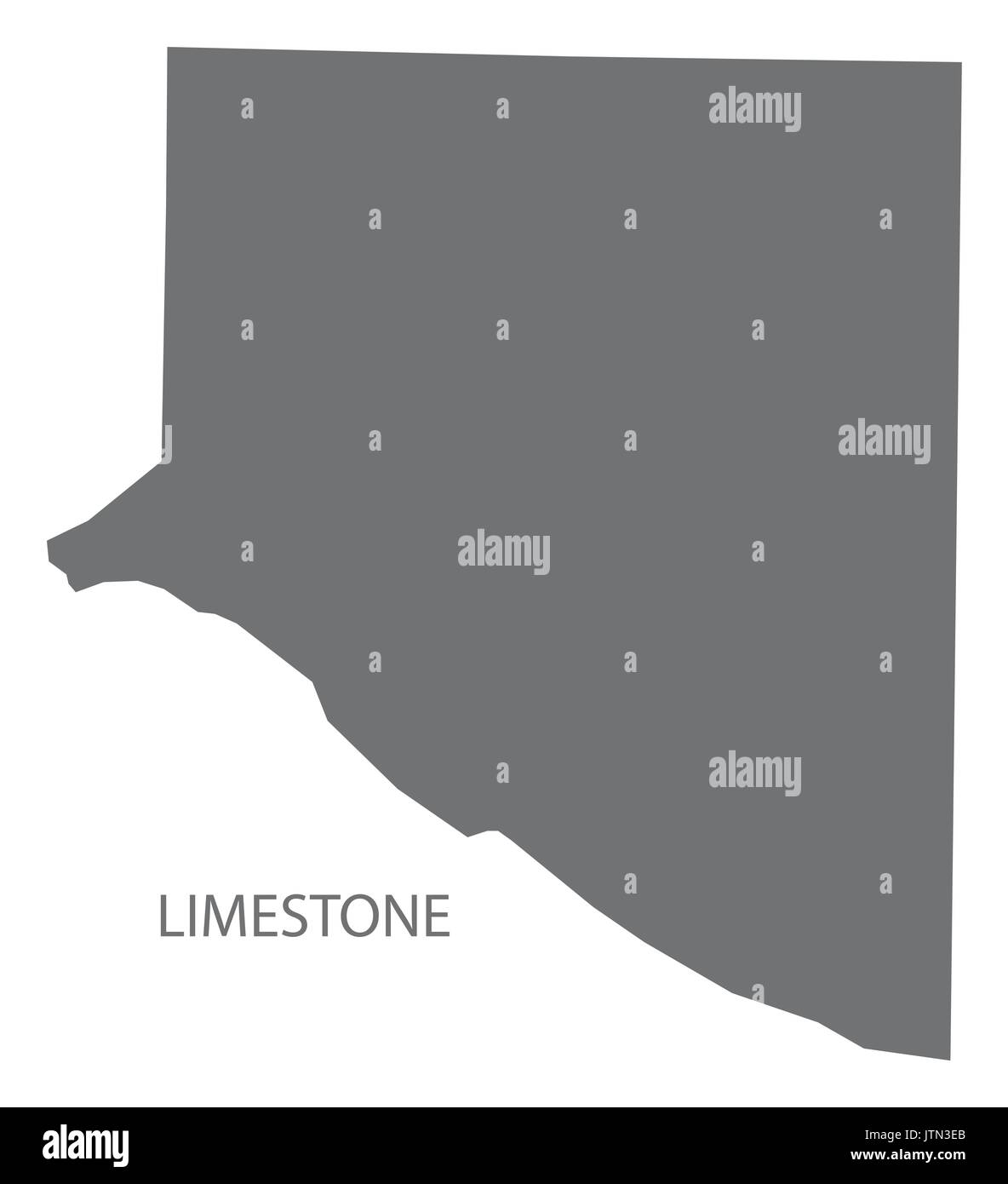 Limestone county map of Alabama USA grey illustration silhouette Stock