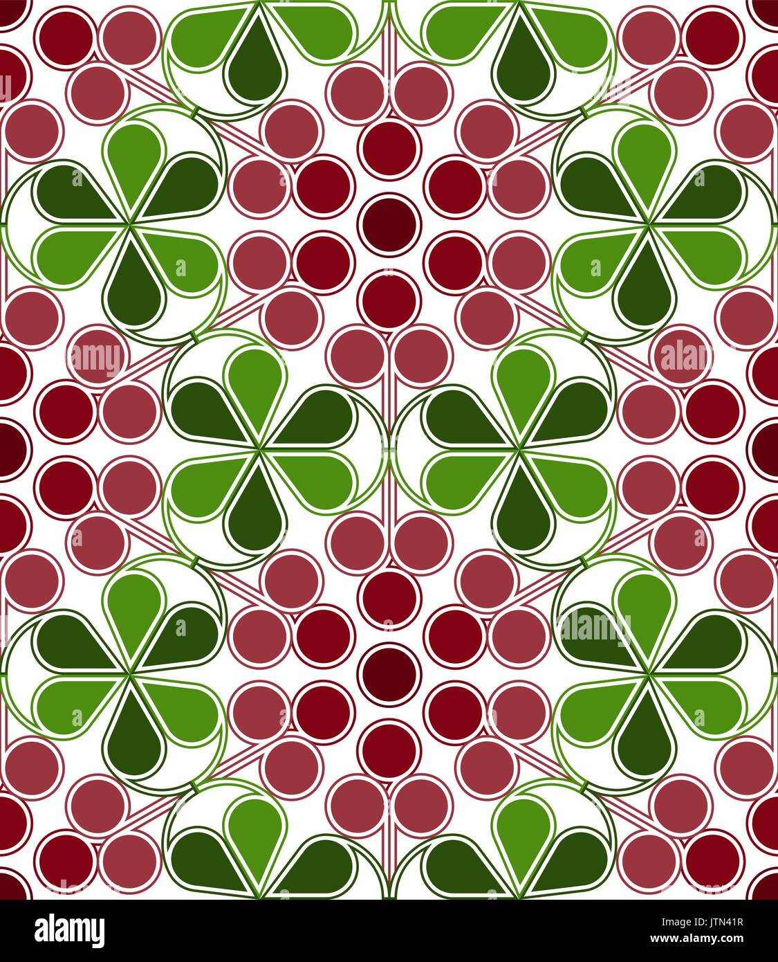 Cranberries Pattern Stock Vector