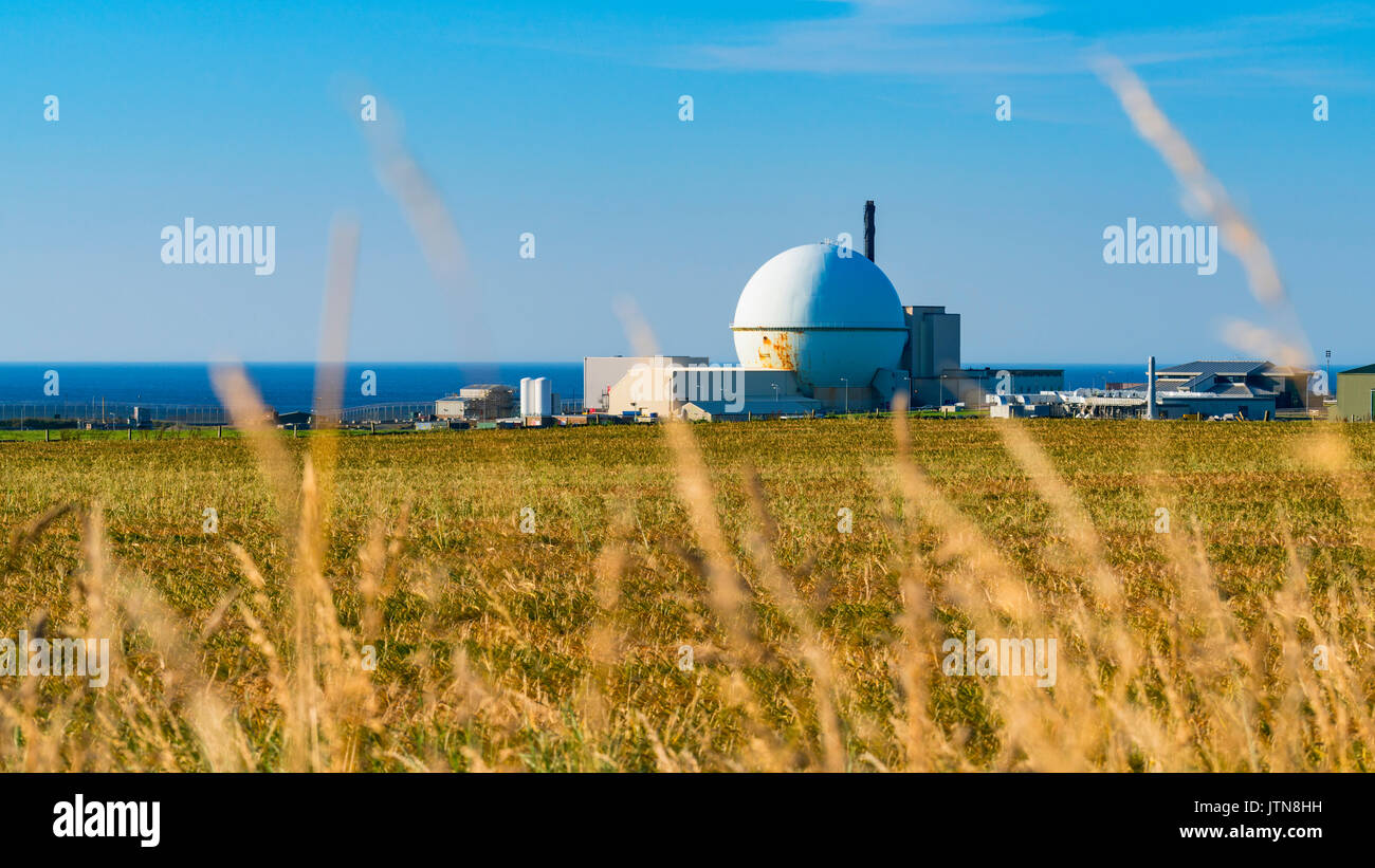View of Dounreay nuclear power station in northern Scotland, now being decommissioned. Stock Photo