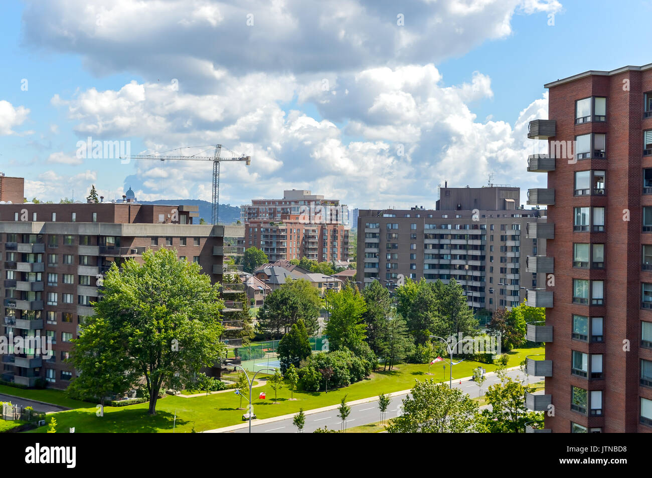 The construction of expensive Condo buildings in Montreal (Cote Saint