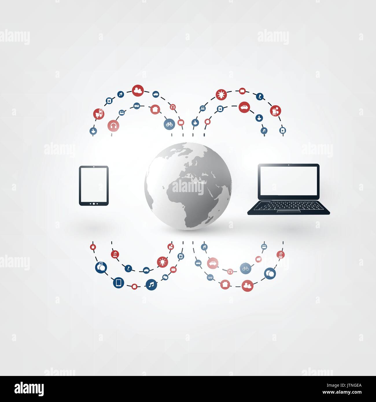 Global Digital Network Connections, Technology Background Stock Vector ...