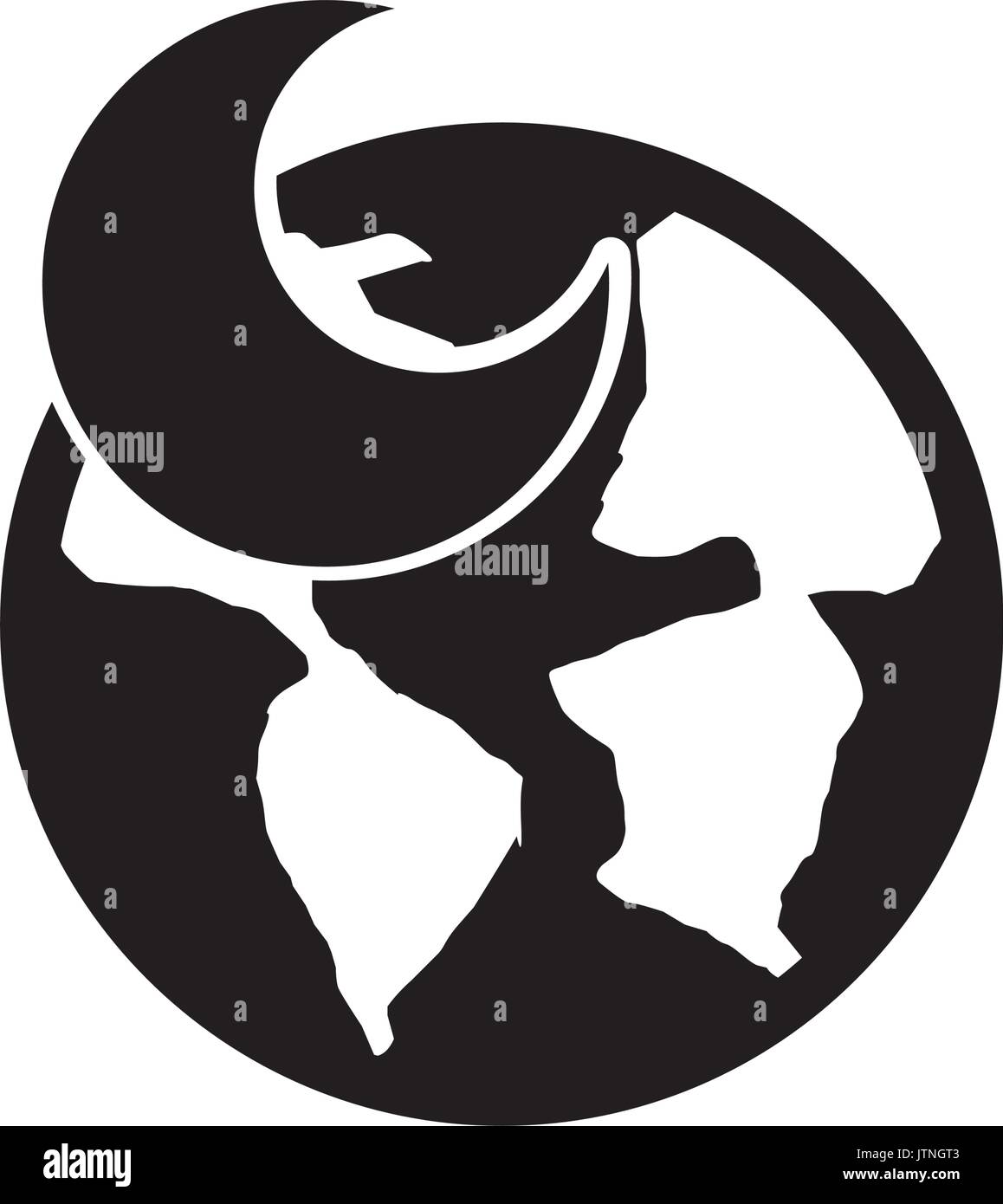 world planet earth with moon Stock Vector Image & Art - Alamy