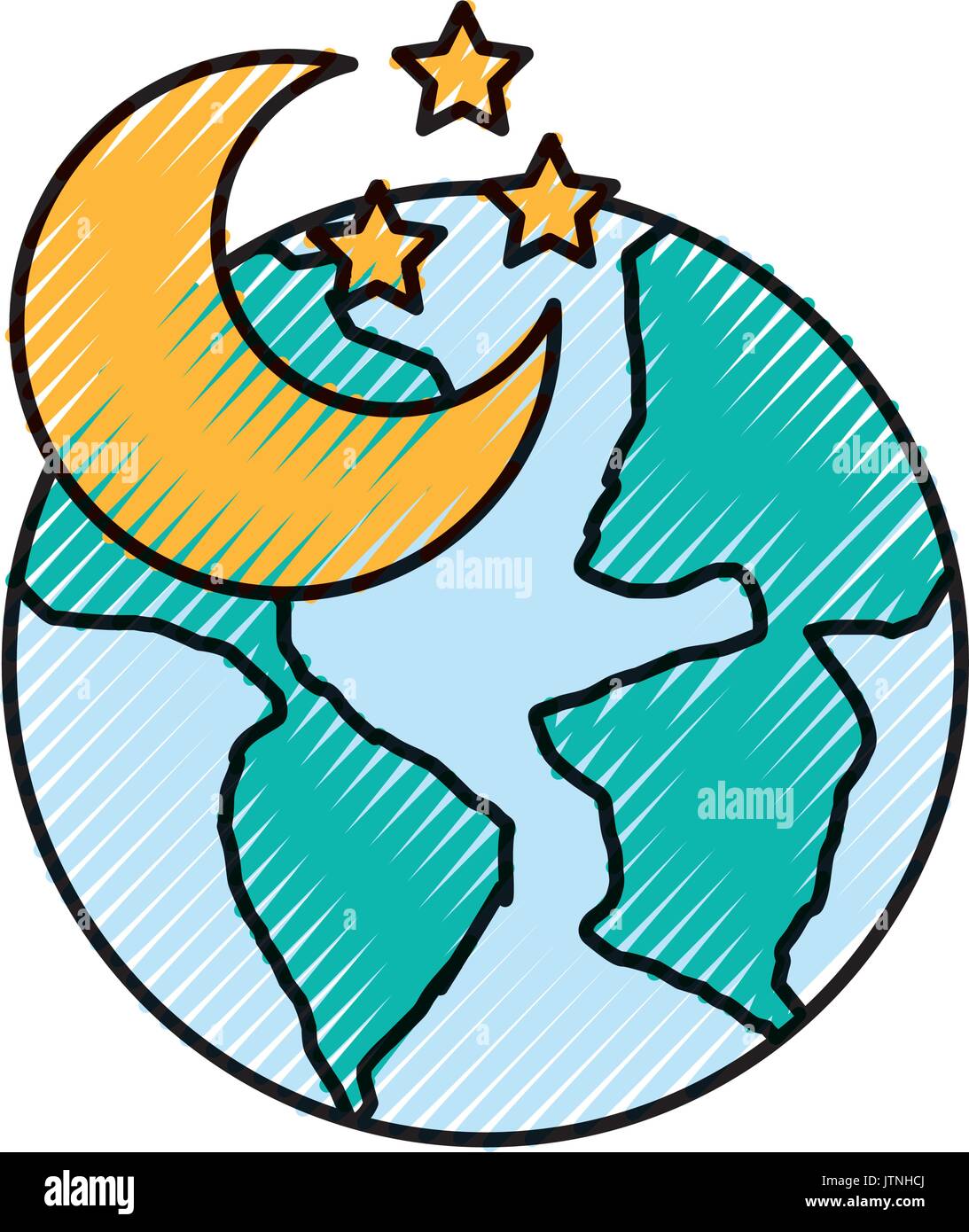 world planet earth with moon Stock Vector Image & Art - Alamy