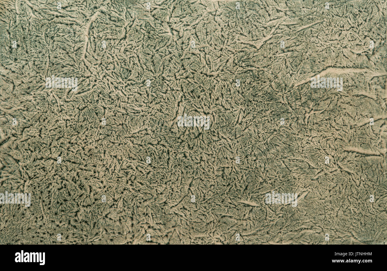 Green brown marbled paper Stock Photo