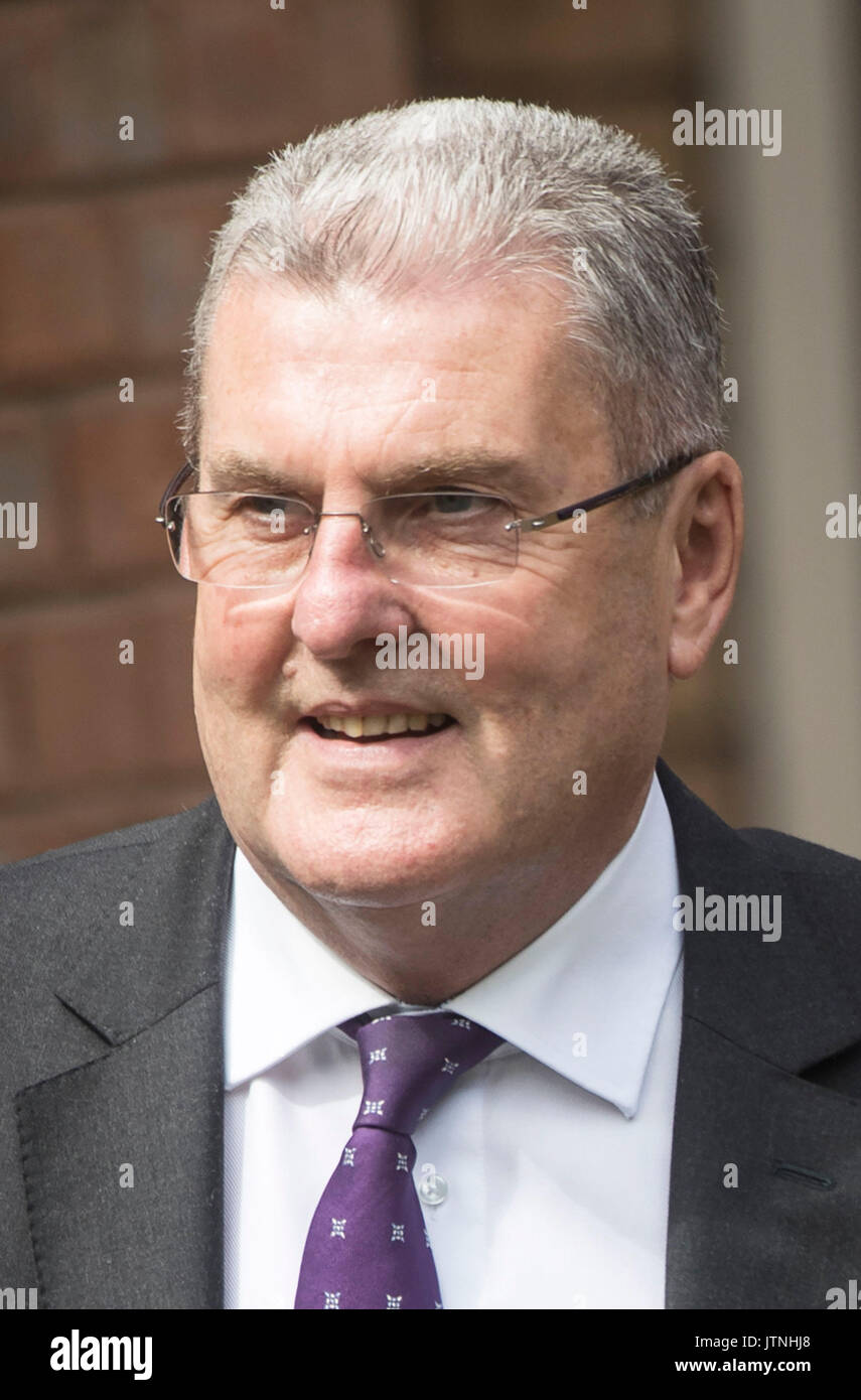 Graham Mackrell, who was Sheffield Wednesday Football Club's company secretary and safety officer, leaves Warrington Magistrates' Court where he faced charges following an investigation into the Hillsborough disaster and its aftermath. Stock Photo