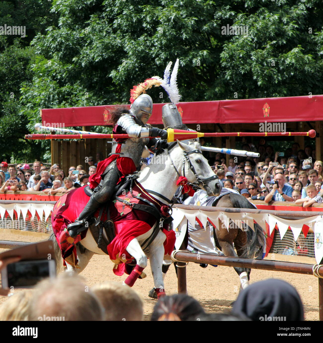 Jousting tournament and medieval re-enactment of the Wars of the Roses
