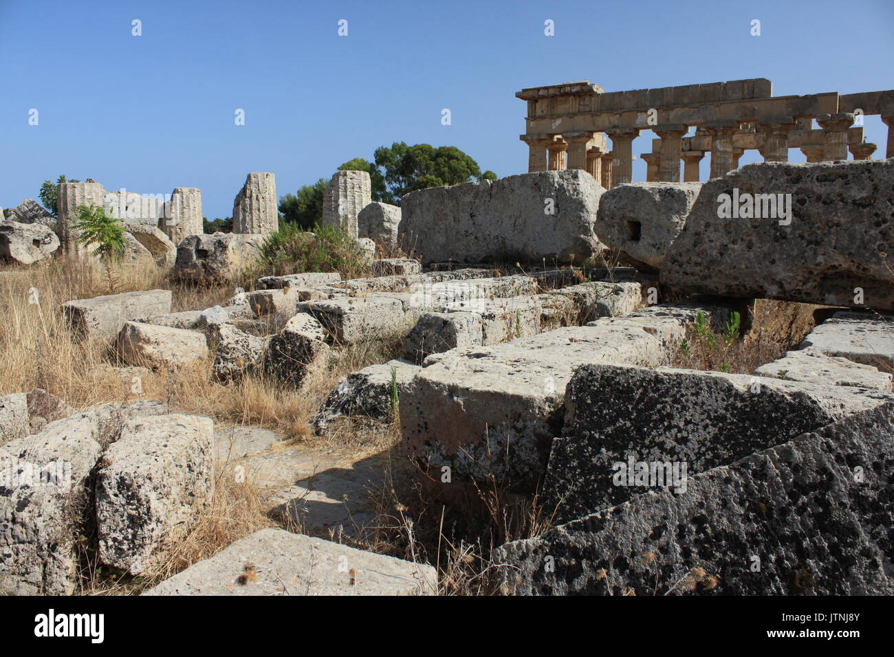Greek temple in Selinunte Stock Photo - Alamy
