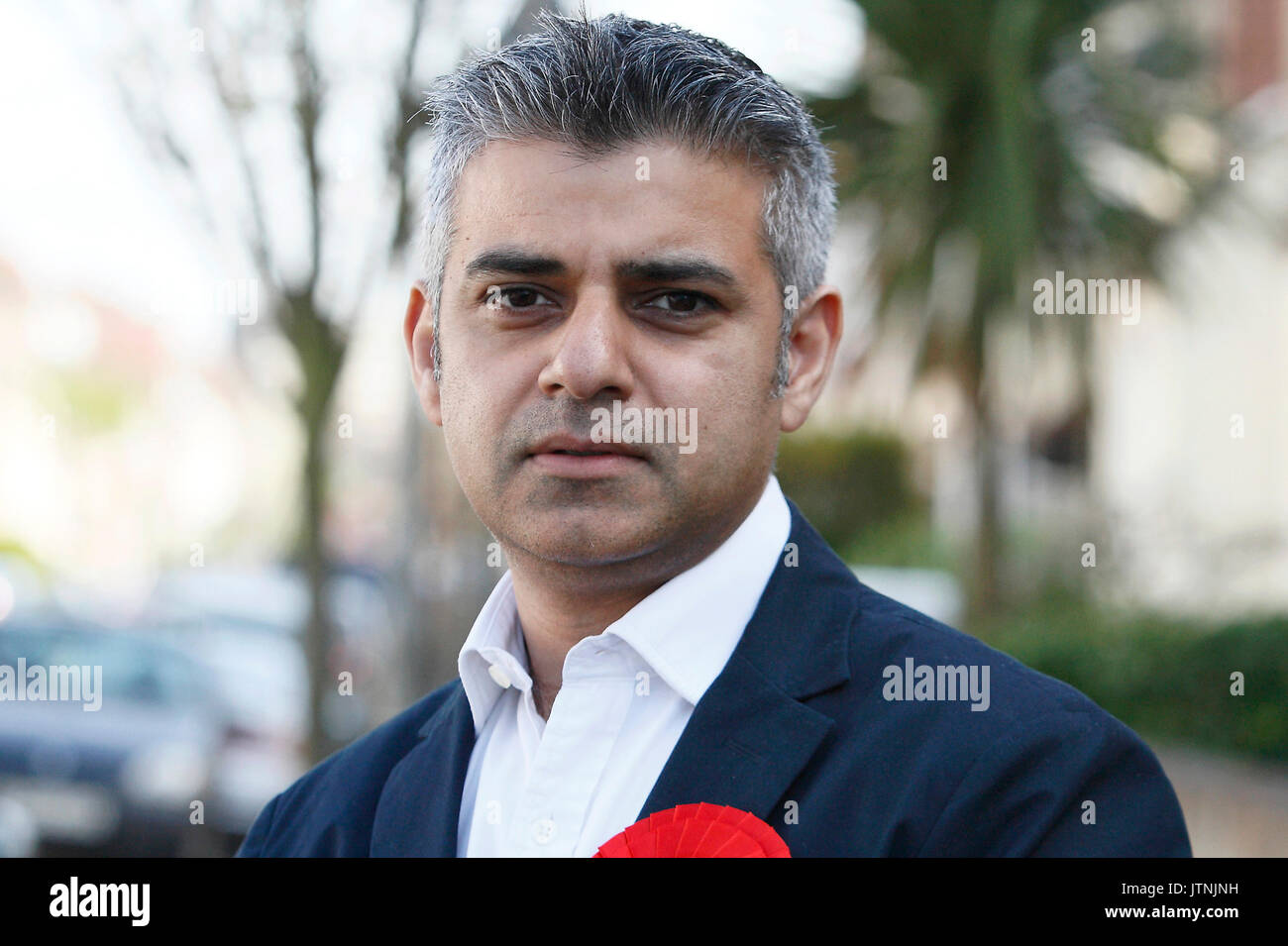 Sadiq Khan Mp Poses For A Photograph In A Residential Street In Tooting South London 2104 9358