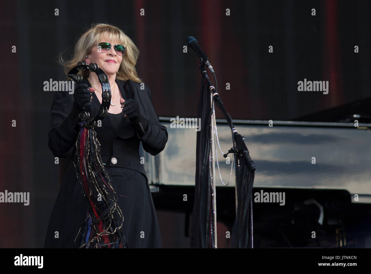 Stevie Nicks performing on stage at the Barclaycard Presents British Summer Time Festival in