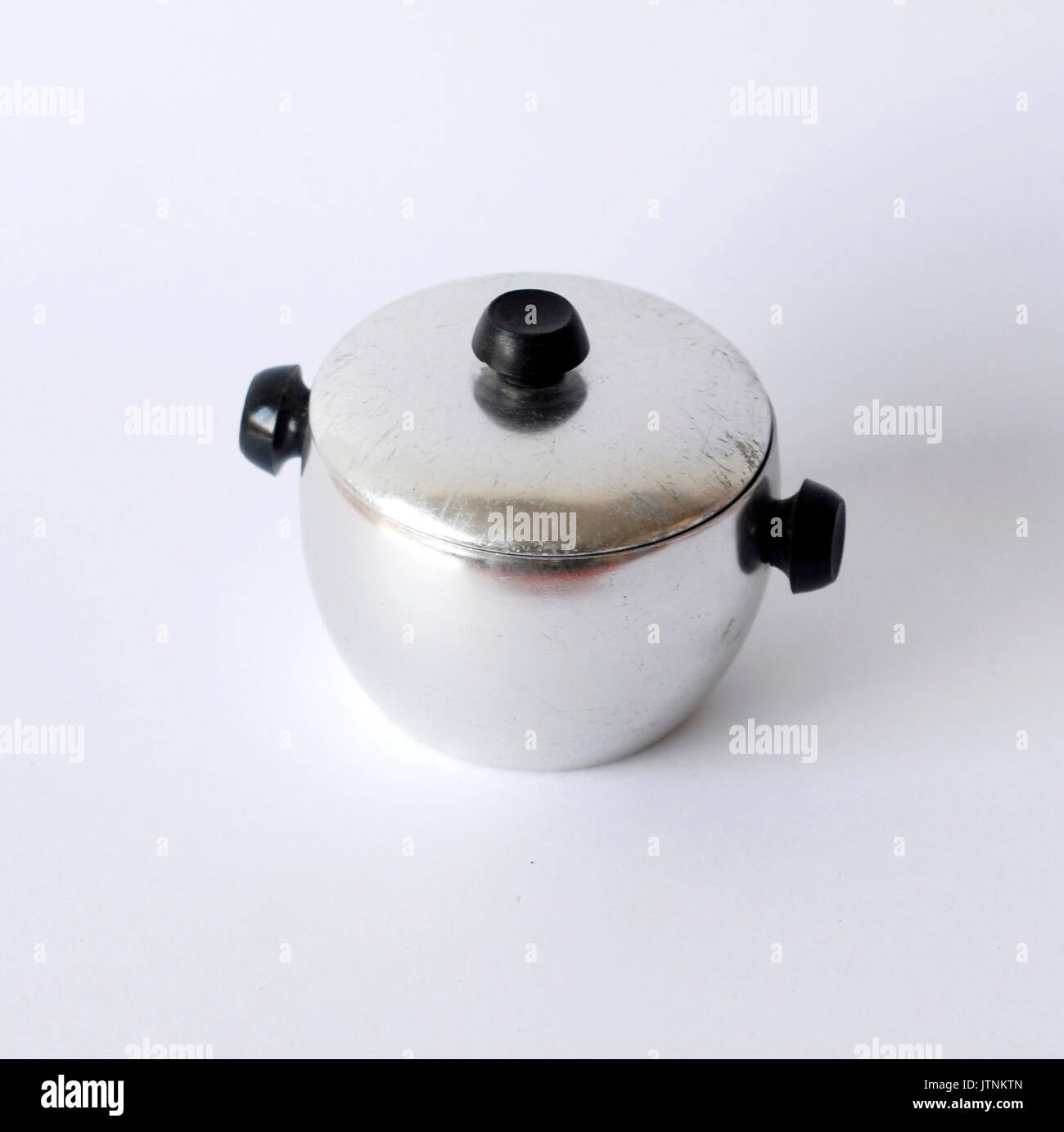 Vintage sugar bowl made by aluminum Stock Photo Alamy