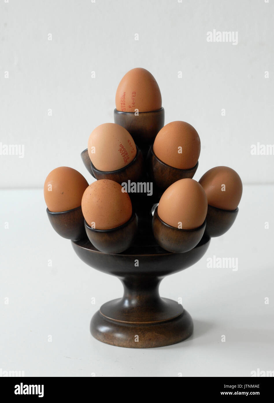 Vintage eggcup made by wood, very originaly and unique, whith half