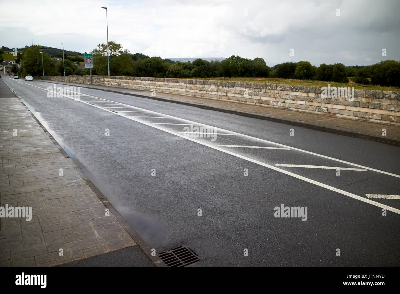 road section of land border between northern ireland and the republic of ireland in belcoo - blacklion Stock Photo
