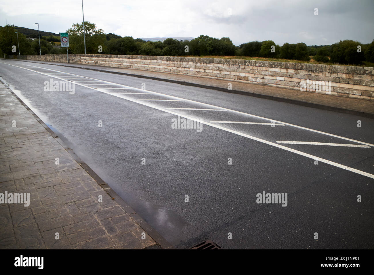 land border between northern ireland and the republic of ireland in belcoo - blacklion Stock Photo