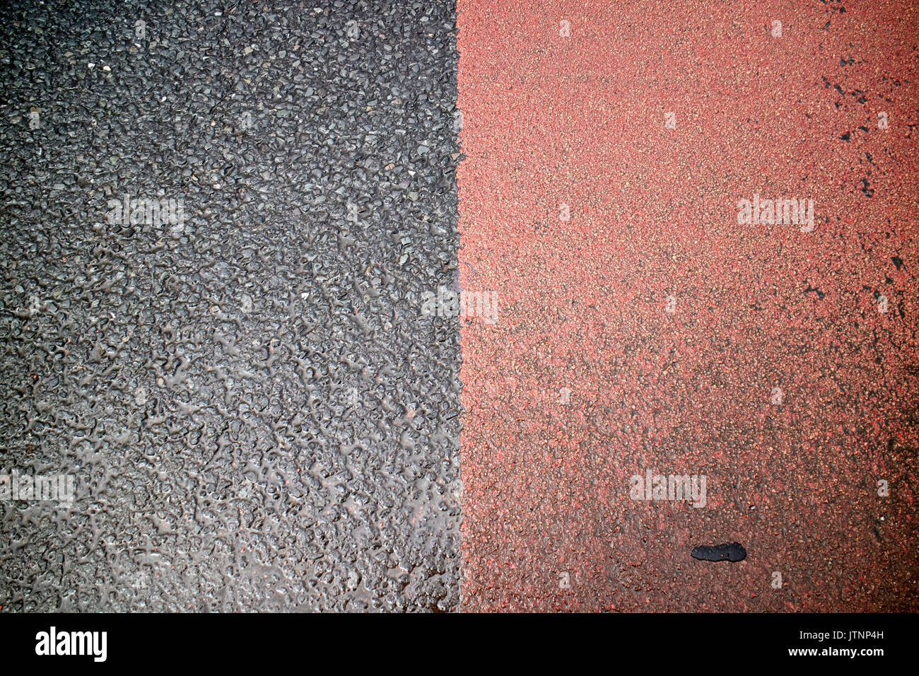 tarmac difference in land border between northern ireland and the republic of ireland in belcoo - blacklion Stock Photo