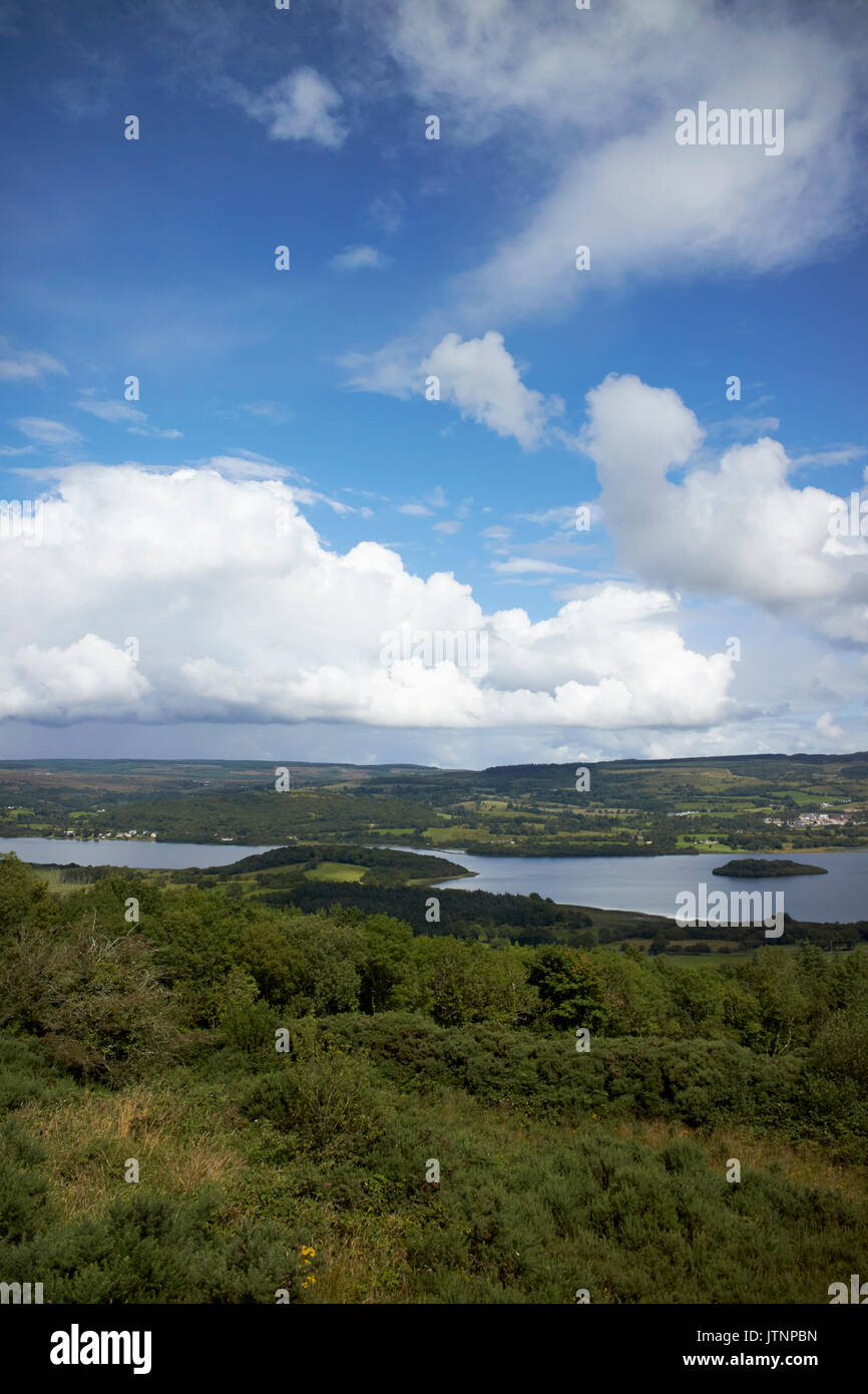 marlbank viewpoint over lough macnean scenic loop drive county fermanagh border country northern ireland Stock Photo