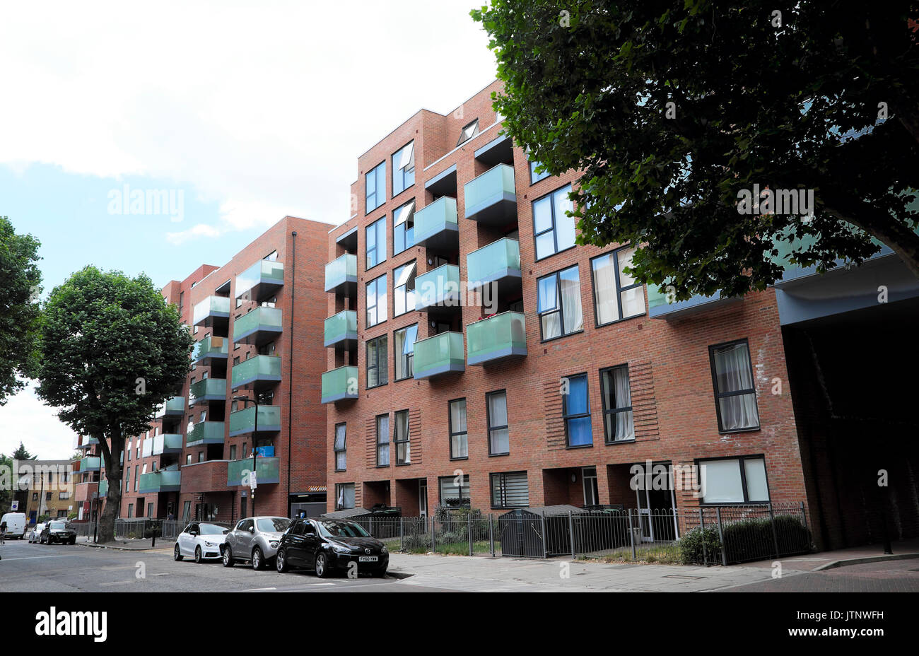 New build Bellway Homes apartment building on Lawrence Road in the West