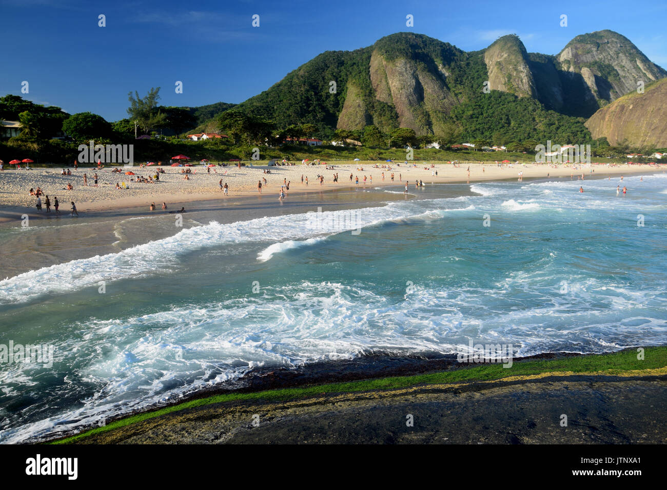 Itacoatiara beach in Niteroi, Brazil Stock Photo