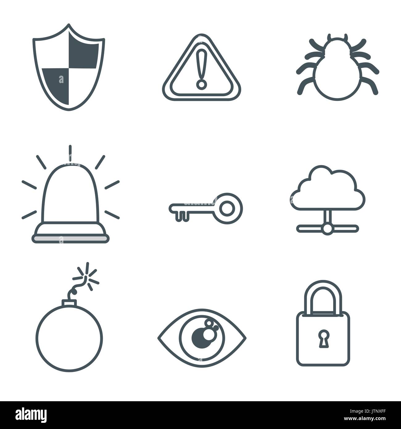 internet security icon set vector illustration graphic design Stock ...