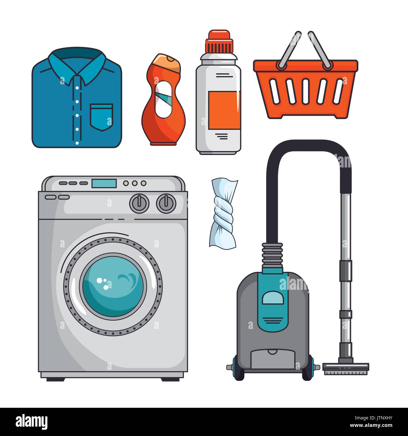 laundry icon set vector illustration graphic design Stock Vector Image