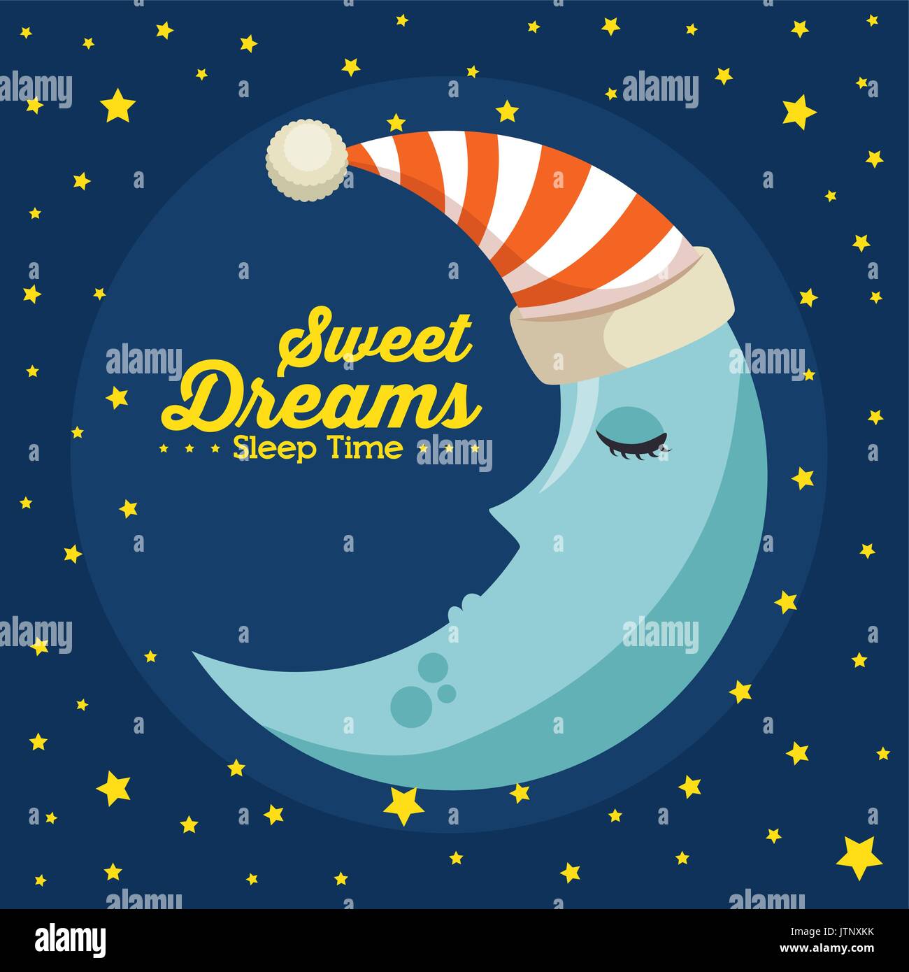 cute hand drawn lettering cartoon sweet dreams vector card with moon and  stars Stock Vector Image & Art - Alamy, sweet dreams