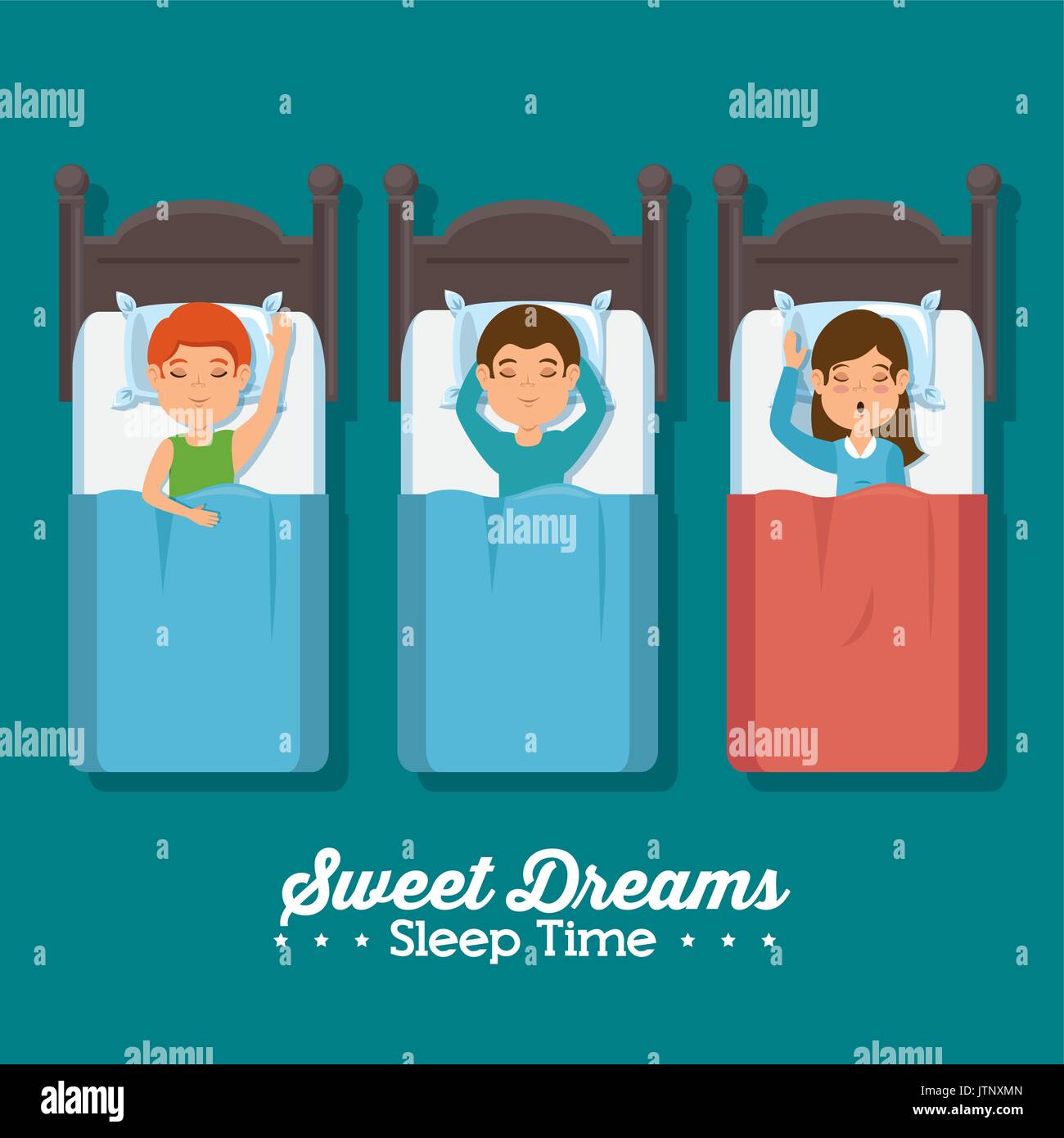 sweet dreams sleeping time concept vector illustration graphic design Stock Vector