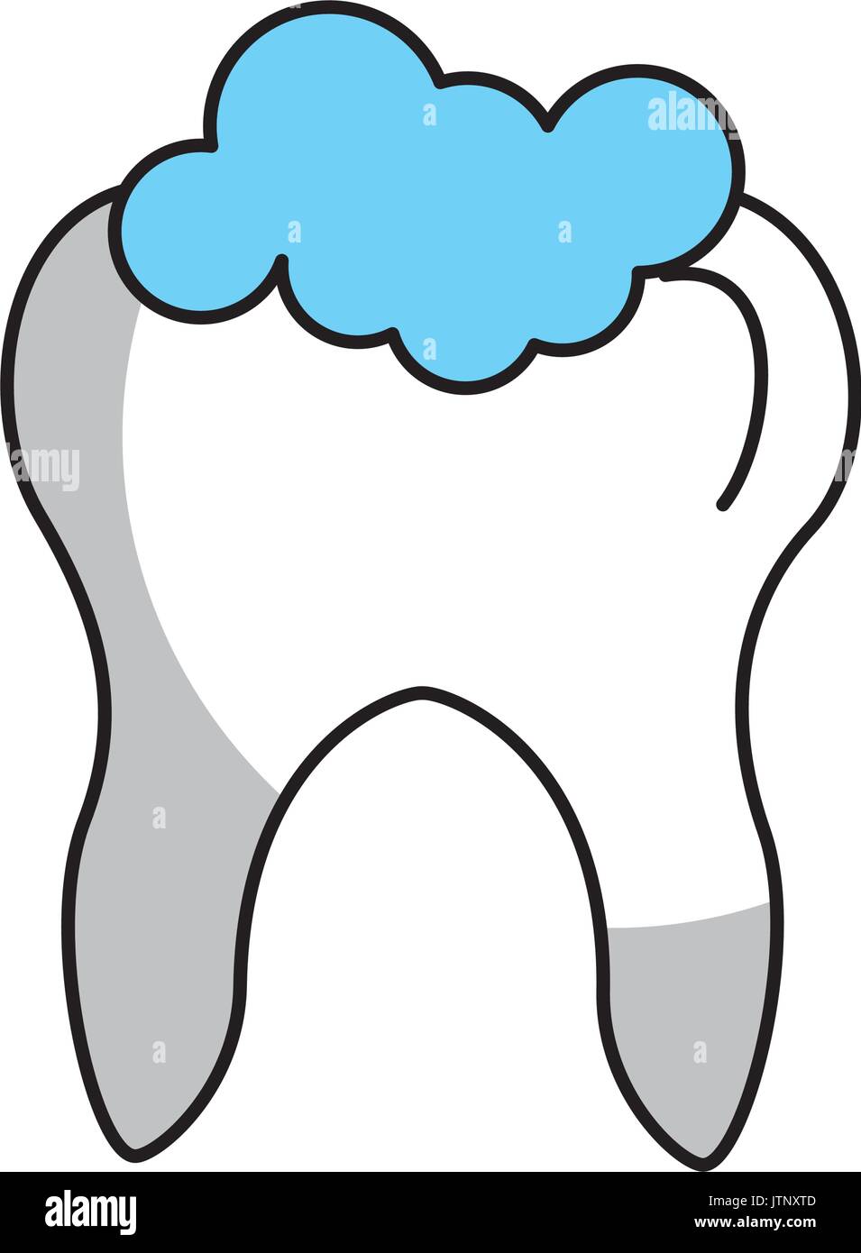 Human tooth with toothpaste Stock Vector Image & Art - Alamy