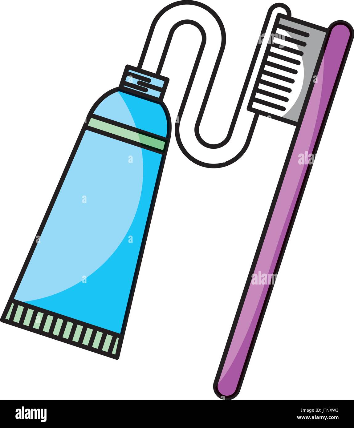 dental toothbrush with paste Stock Vector Image & Art - Alamy