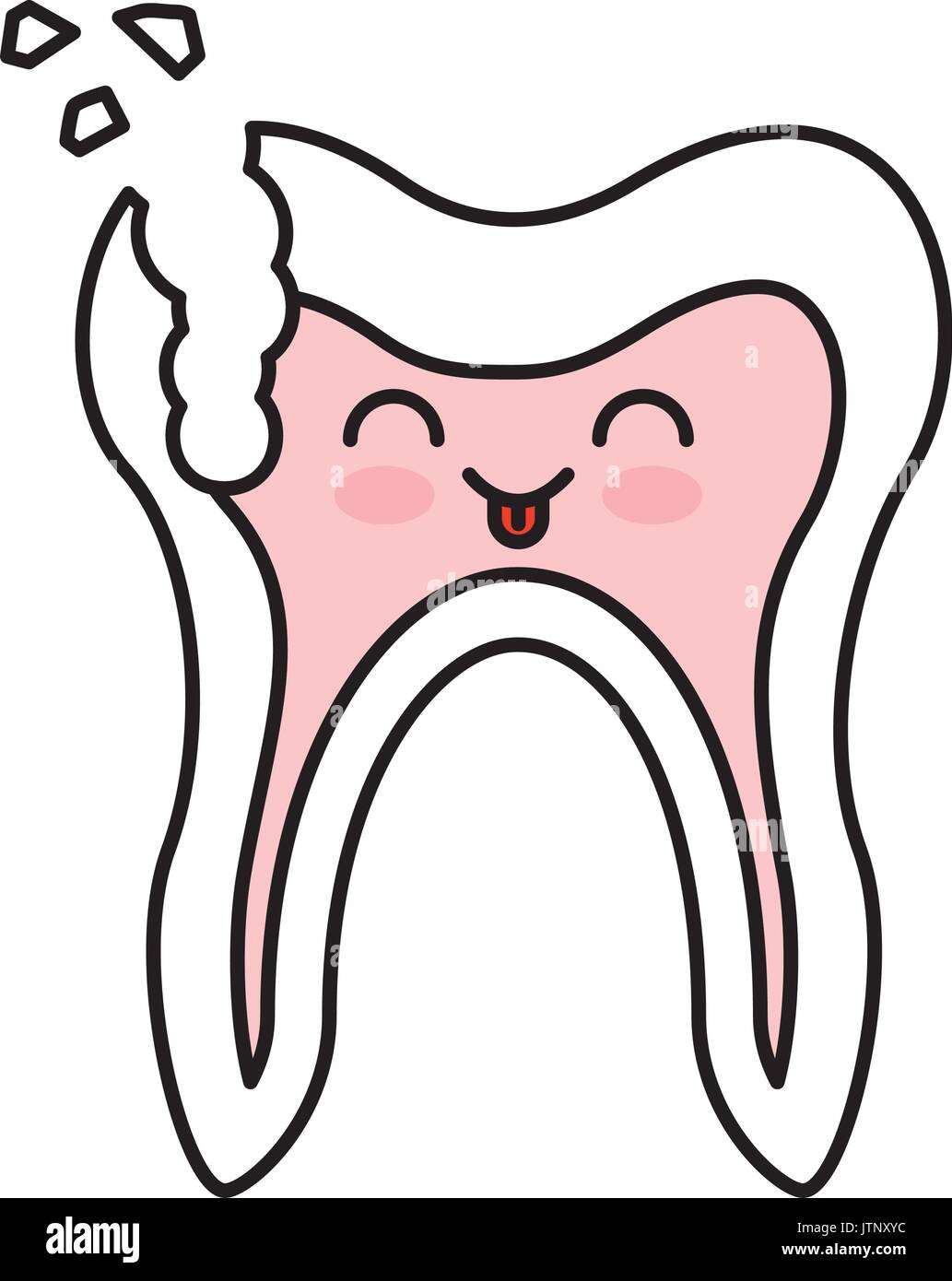 Human tooth with decay kawaii character Stock Vector Image & Art - Alamy