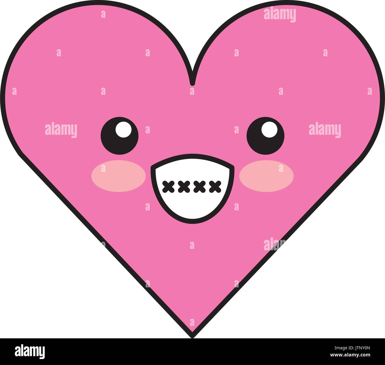 heart love kawaii character Stock Vector Image & Art - Alamy